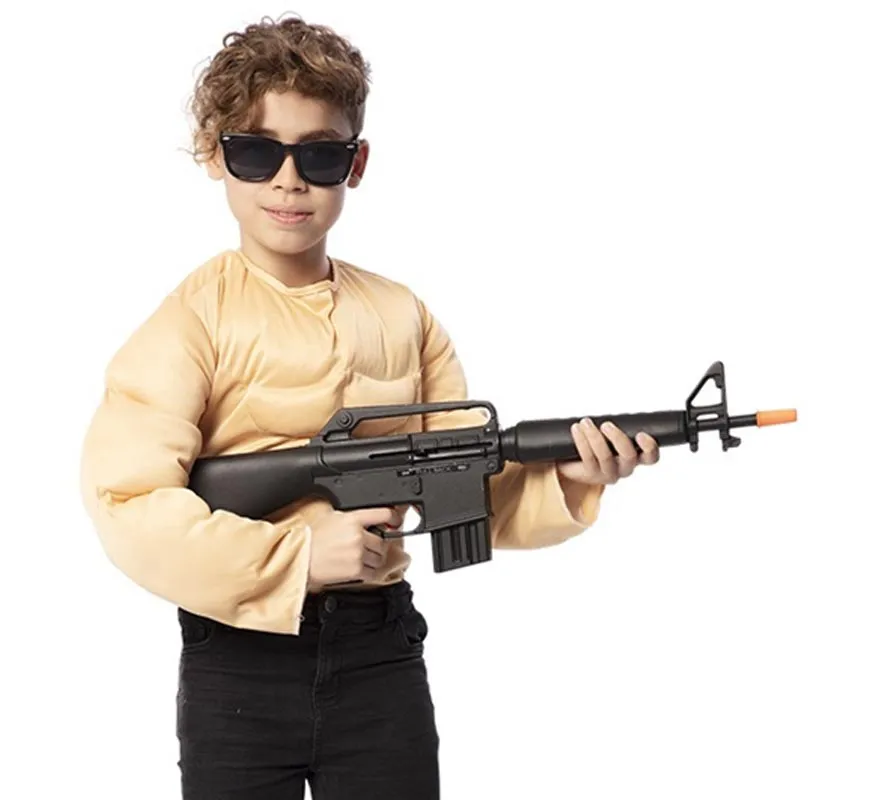 Costume o maglietta con muscoli da uomo forte per bambini