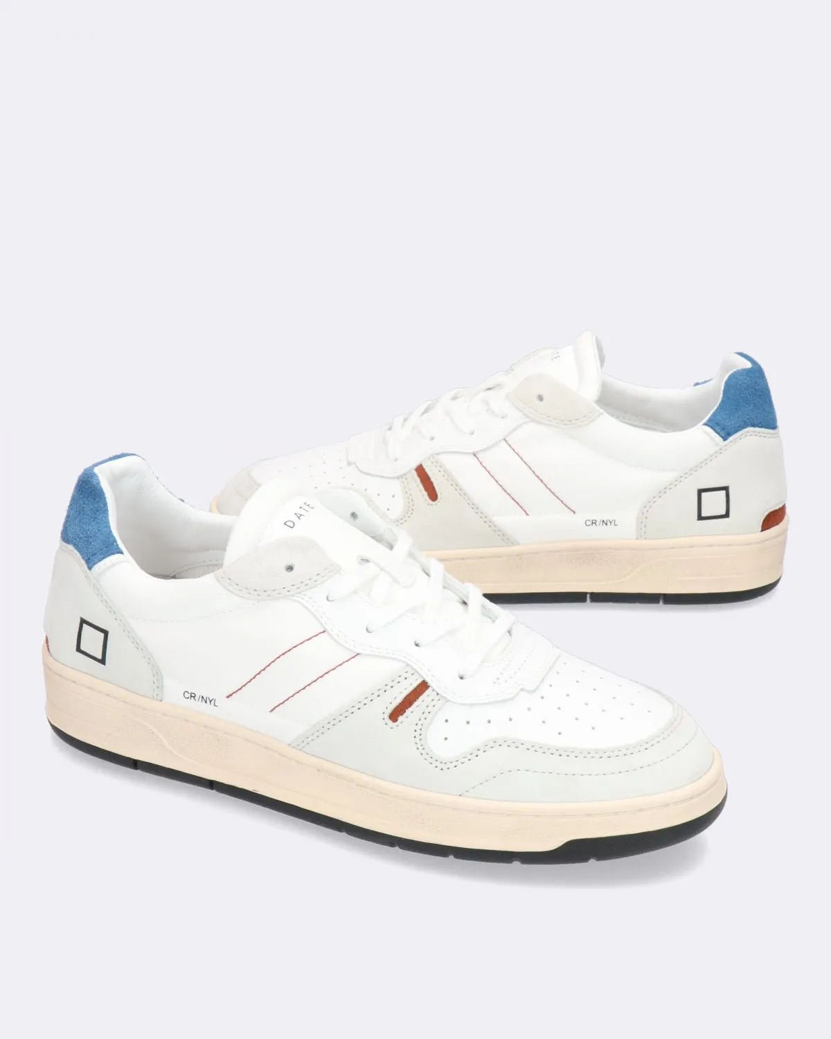 Court 2.0 nylon di colore bianco e bluette