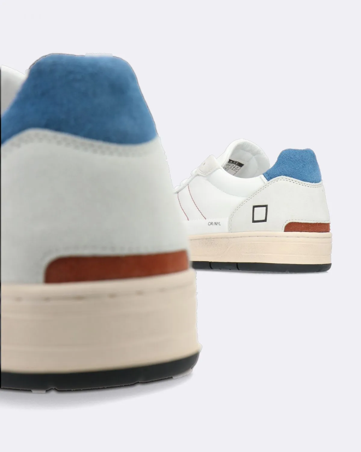 Court 2.0 nylon di colore bianco e bluette
