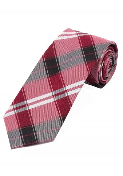 Cravatta Tartan Nero Bianco Rosso