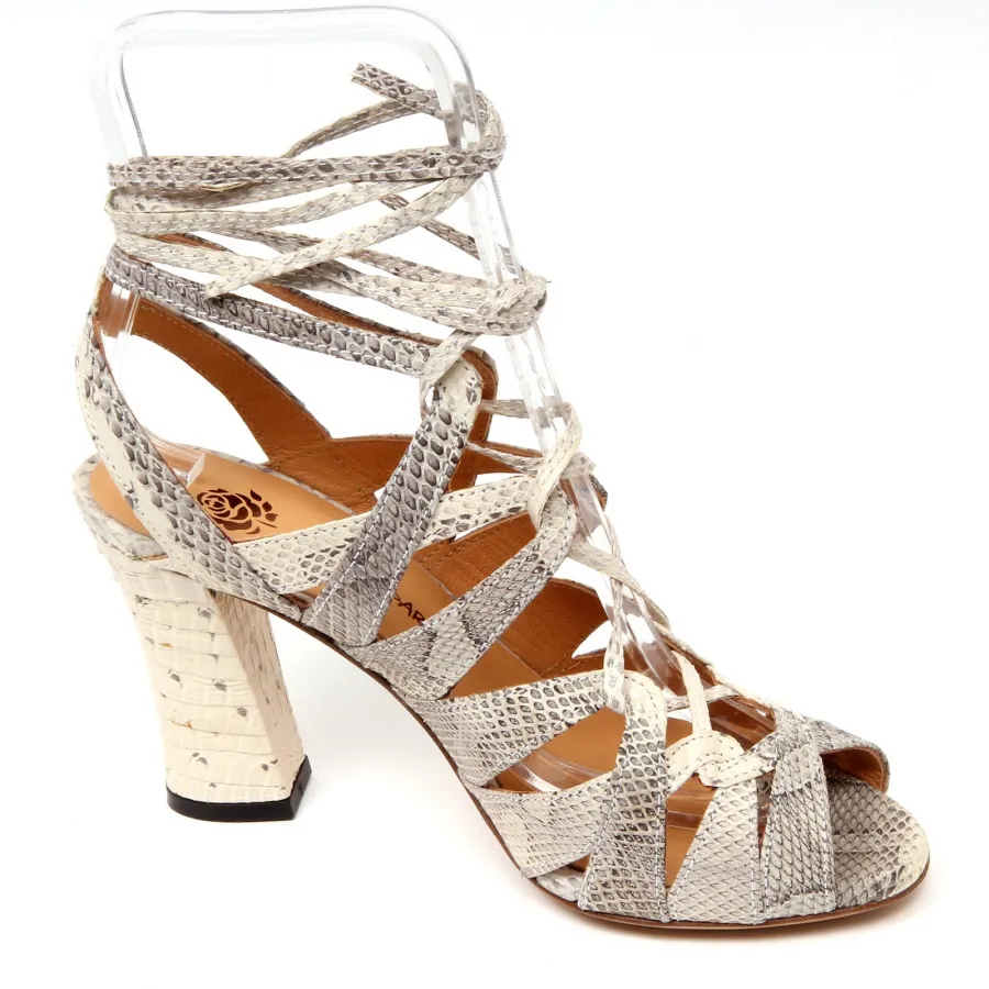 D0752 sandalo donna MALIPARMI VOLUTE IN WHIPS scarpe beige shoe woman