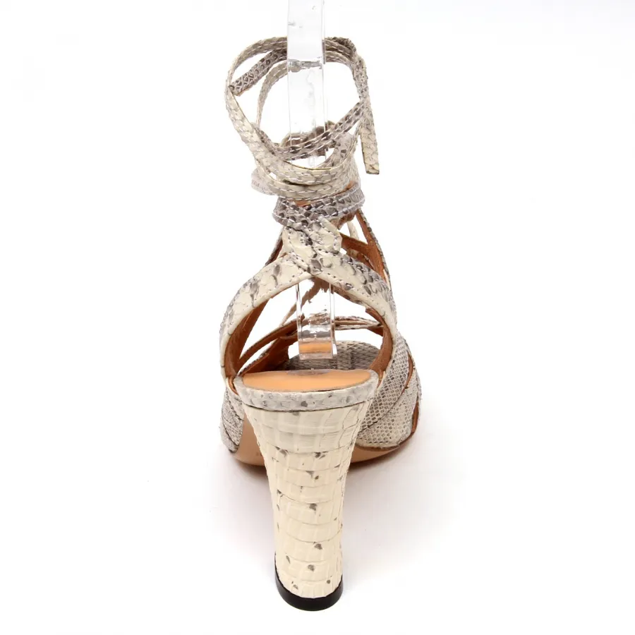 D0752 sandalo donna MALIPARMI VOLUTE IN WHIPS scarpe beige shoe woman