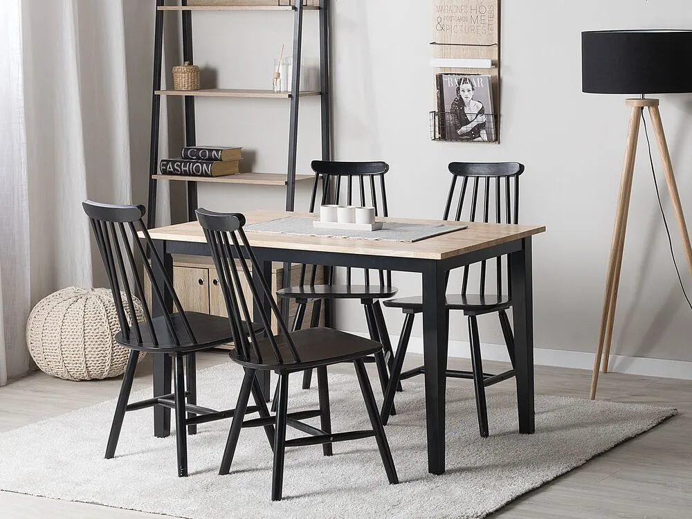 Dining Table HOUSTON Brown/ Black 120 cm 75 cm Wood