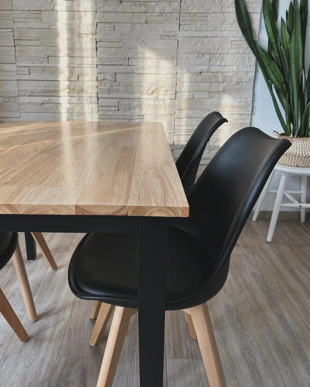 Dining Table HOUSTON Brown/ Black 120 cm 75 cm Wood