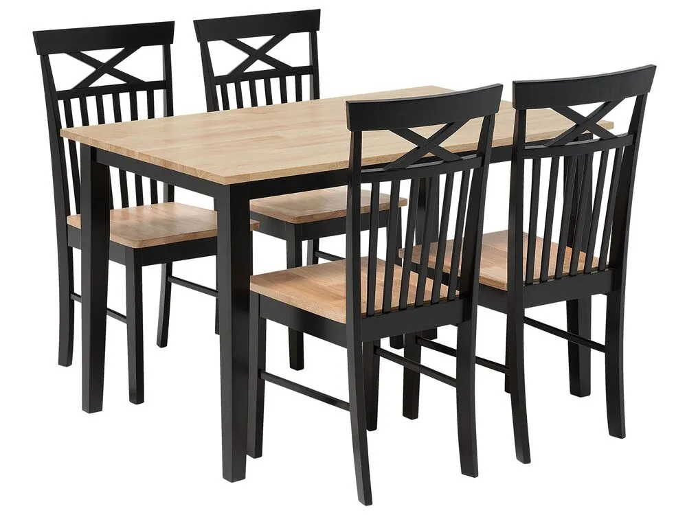 Dining Table HOUSTON Brown/ Black 120 cm 75 cm Wood