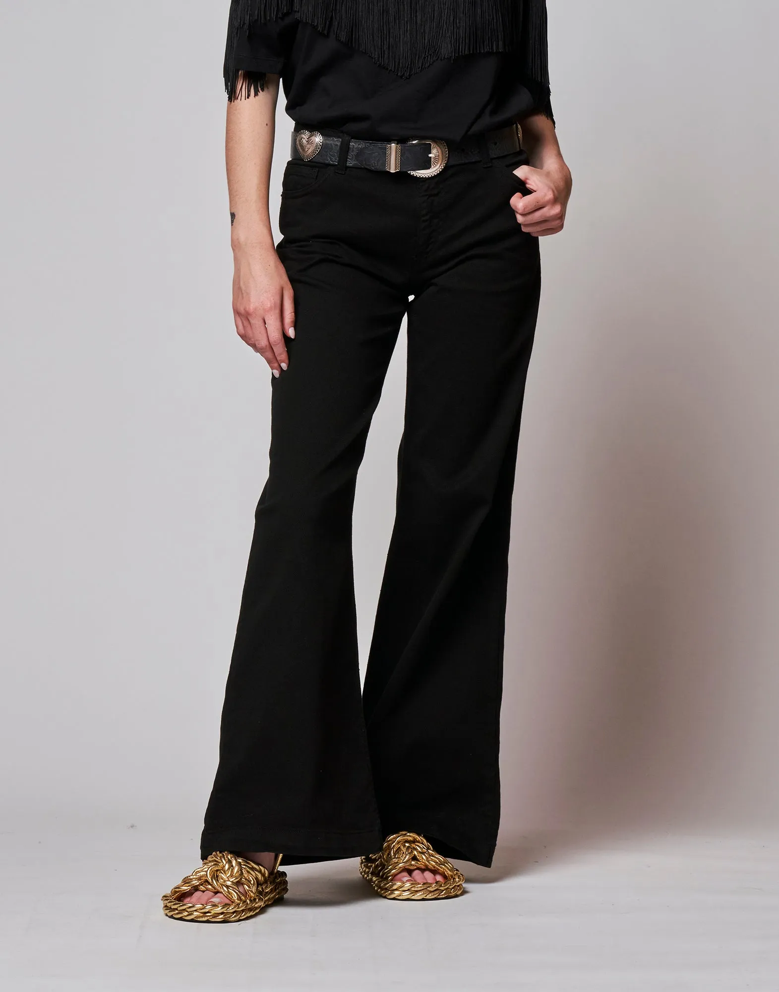 DOUUOD Pantalone 5 Tasche a Zampa