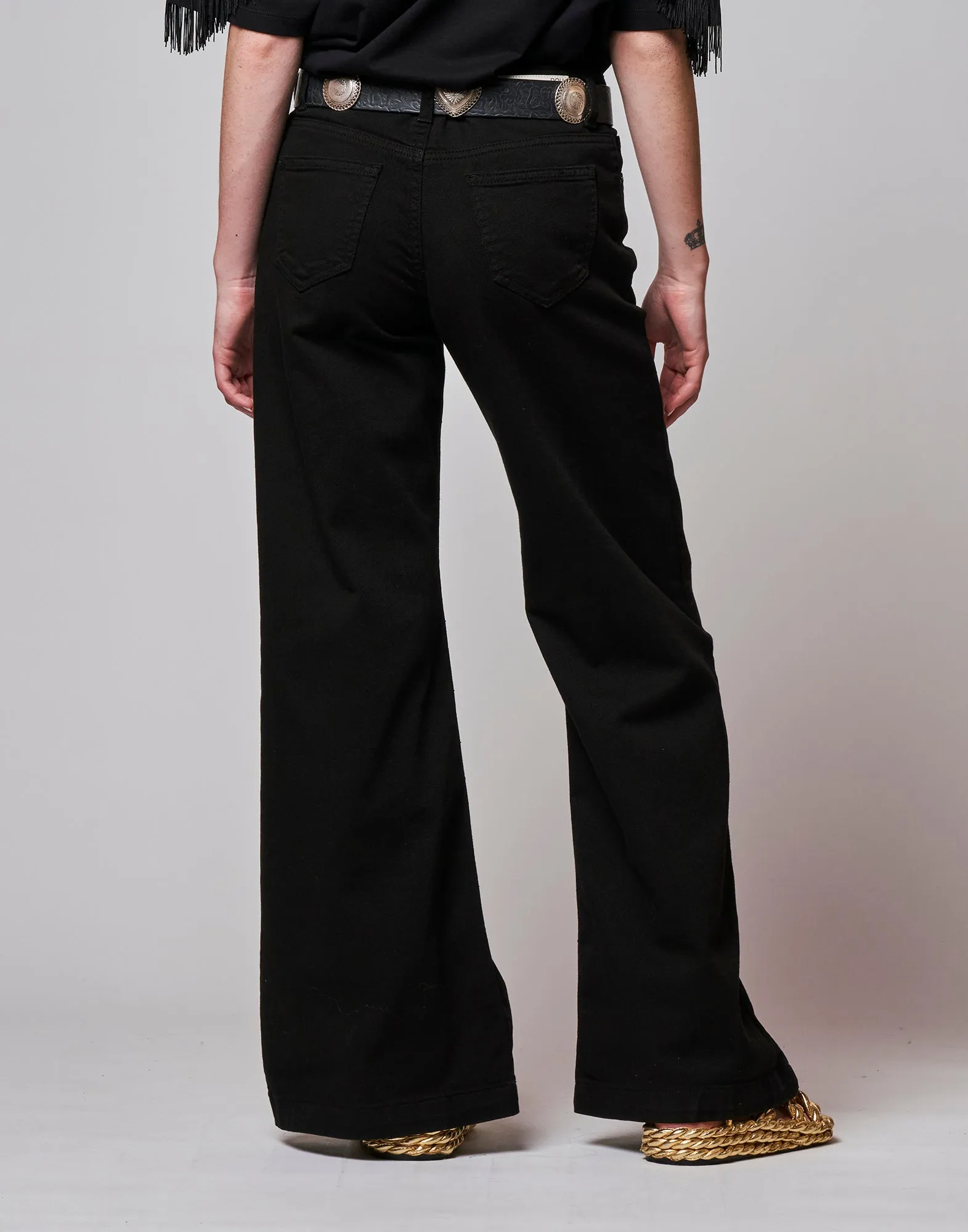 DOUUOD Pantalone 5 Tasche a Zampa