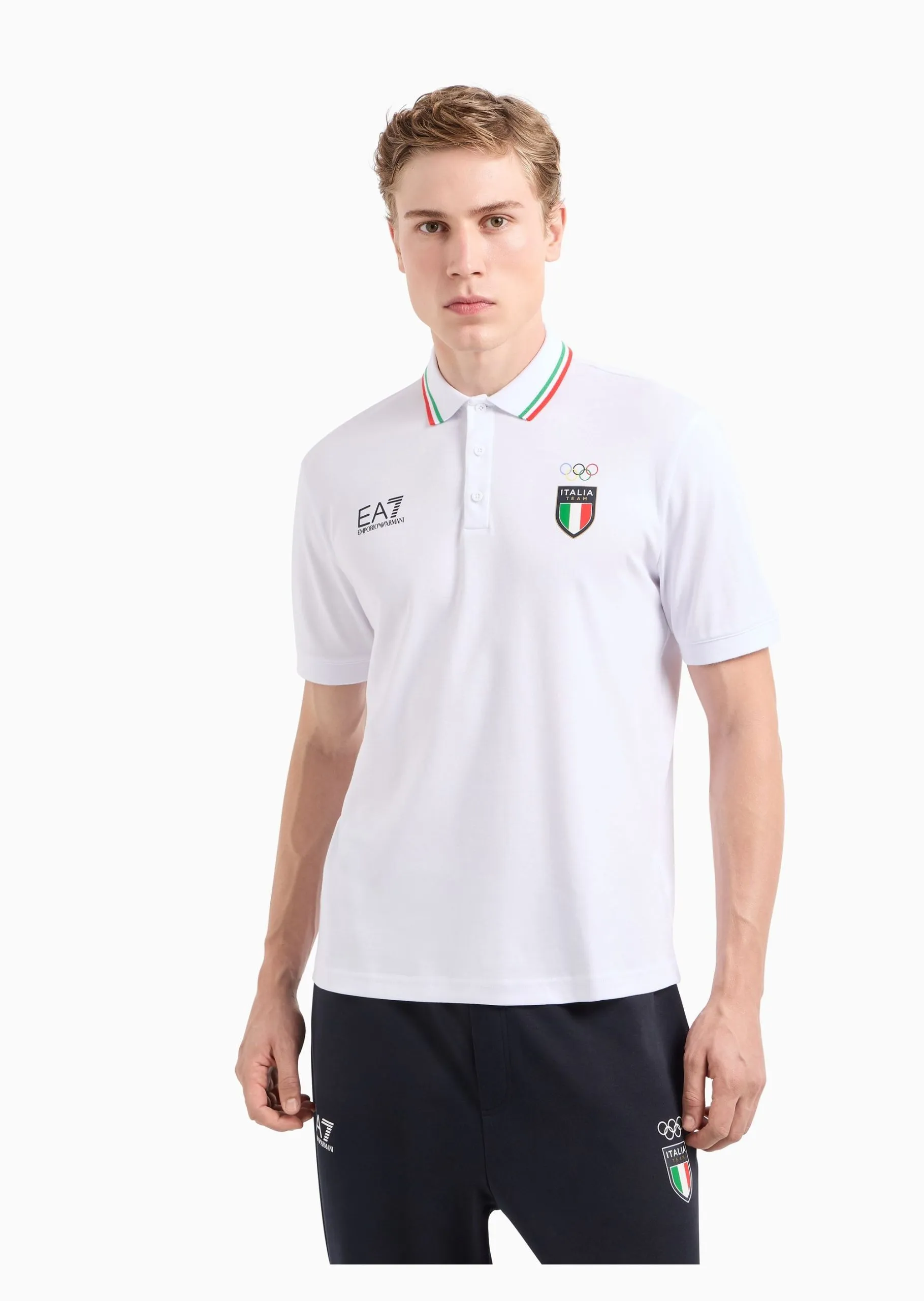 EA7 – ITALIA TEAM PARIGI POLO IN COTONE ORGANICO E MODAL