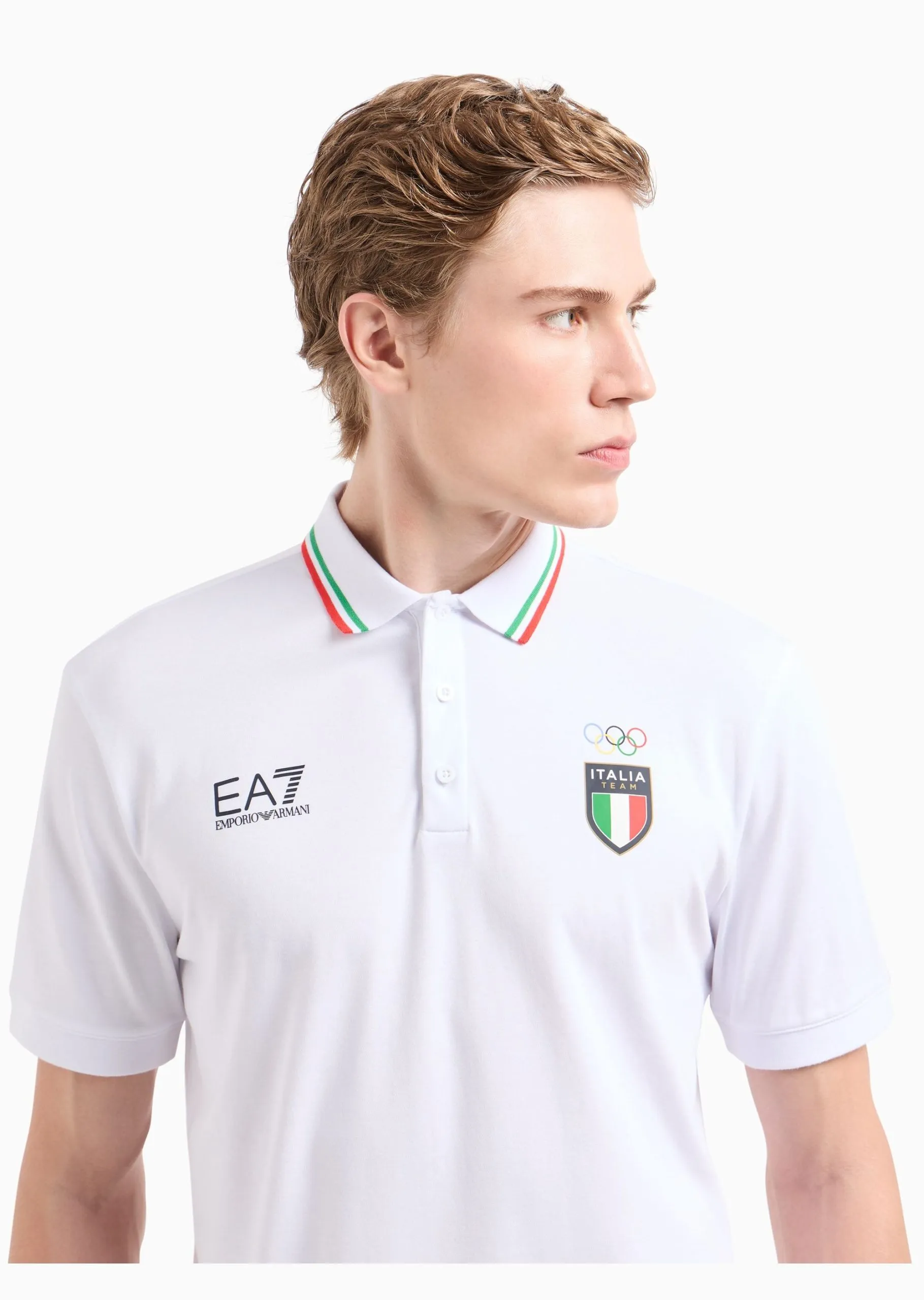 EA7 – ITALIA TEAM PARIGI POLO IN COTONE ORGANICO E MODAL
