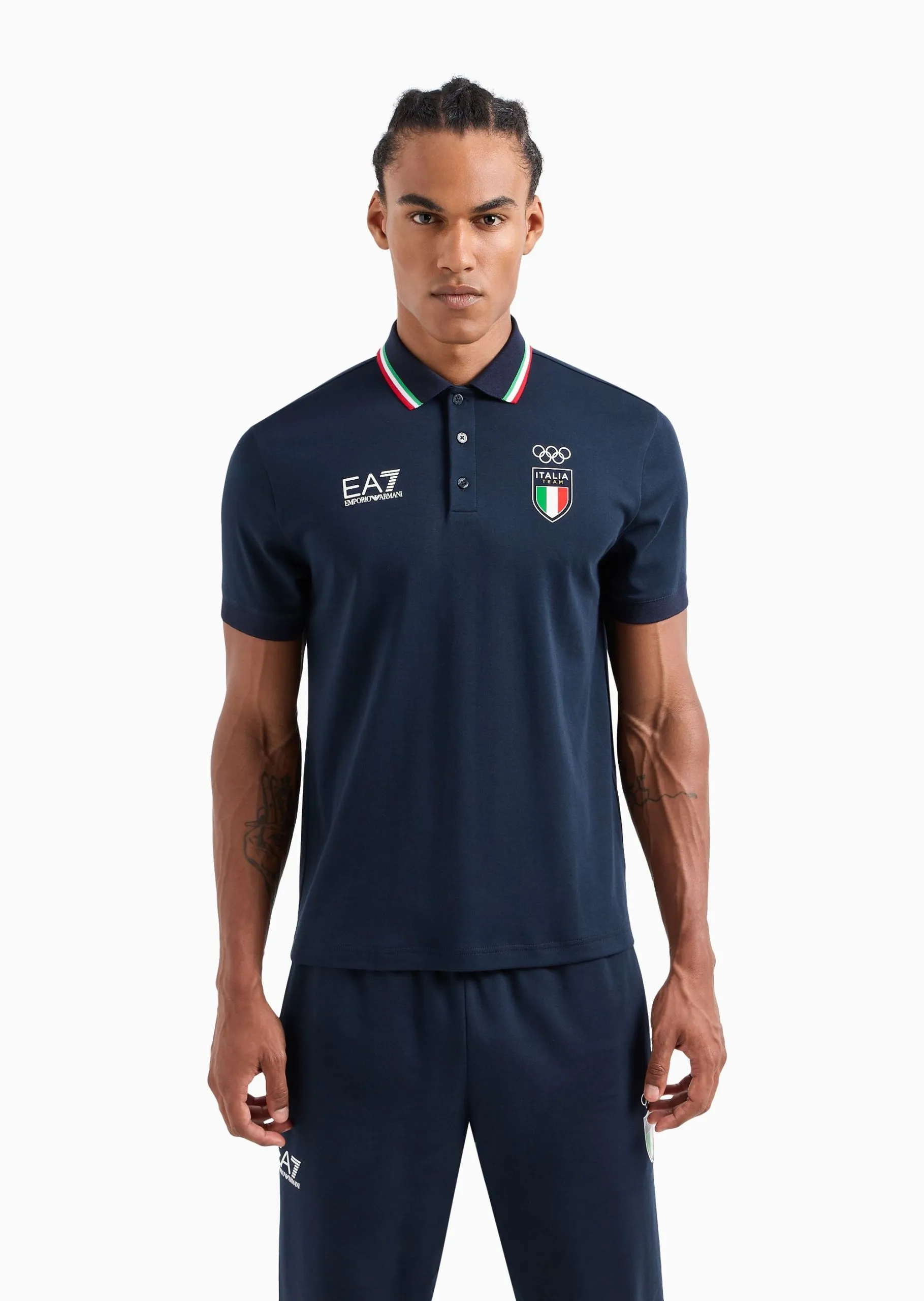 EA7 – ITALIA TEAM PARIGI POLO IN COTONE ORGANICO E MODAL
