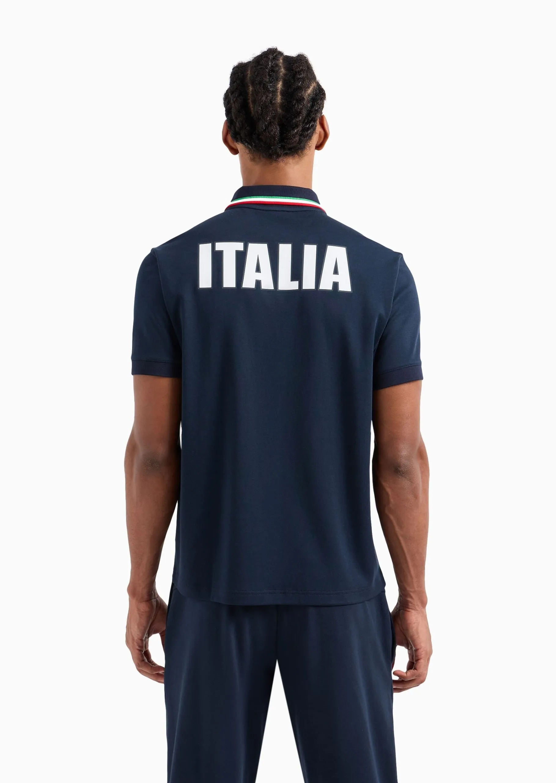 EA7 – ITALIA TEAM PARIGI POLO IN COTONE ORGANICO E MODAL