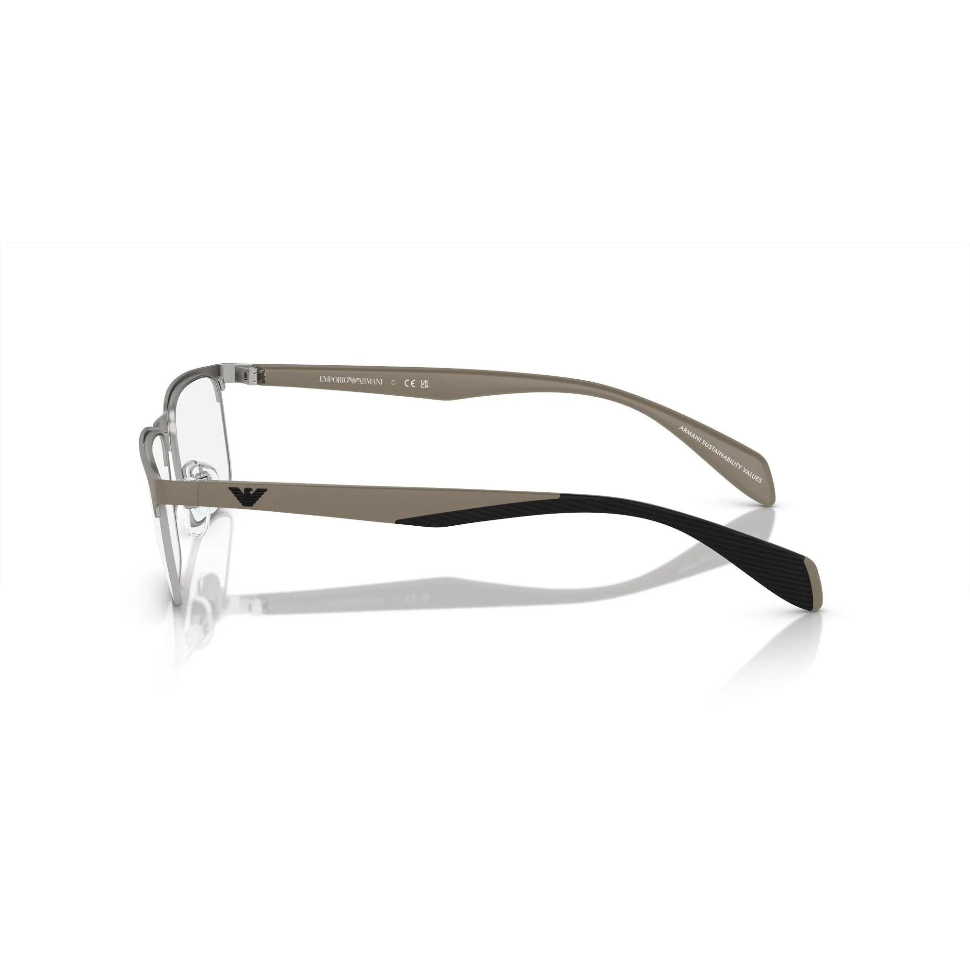   Emporio Armani EA 1149 - 3369 Argento Opaco/fango | Occhiale Da Vista Uomo 