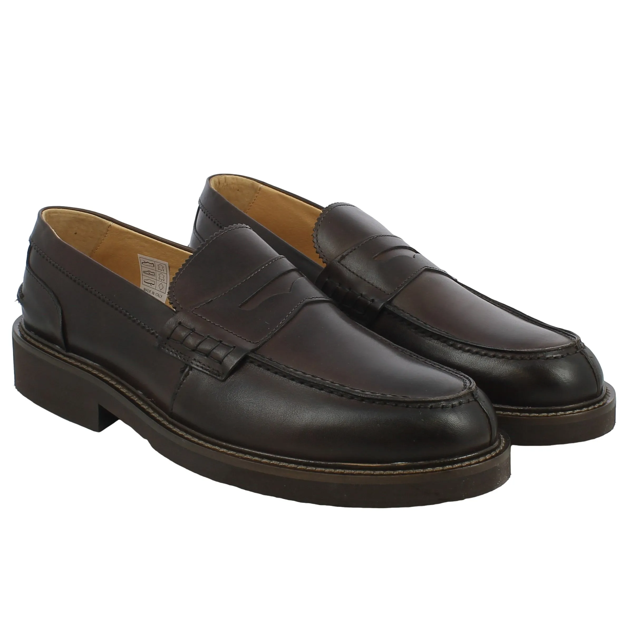 Exton  Mocassino in pelle marrone 