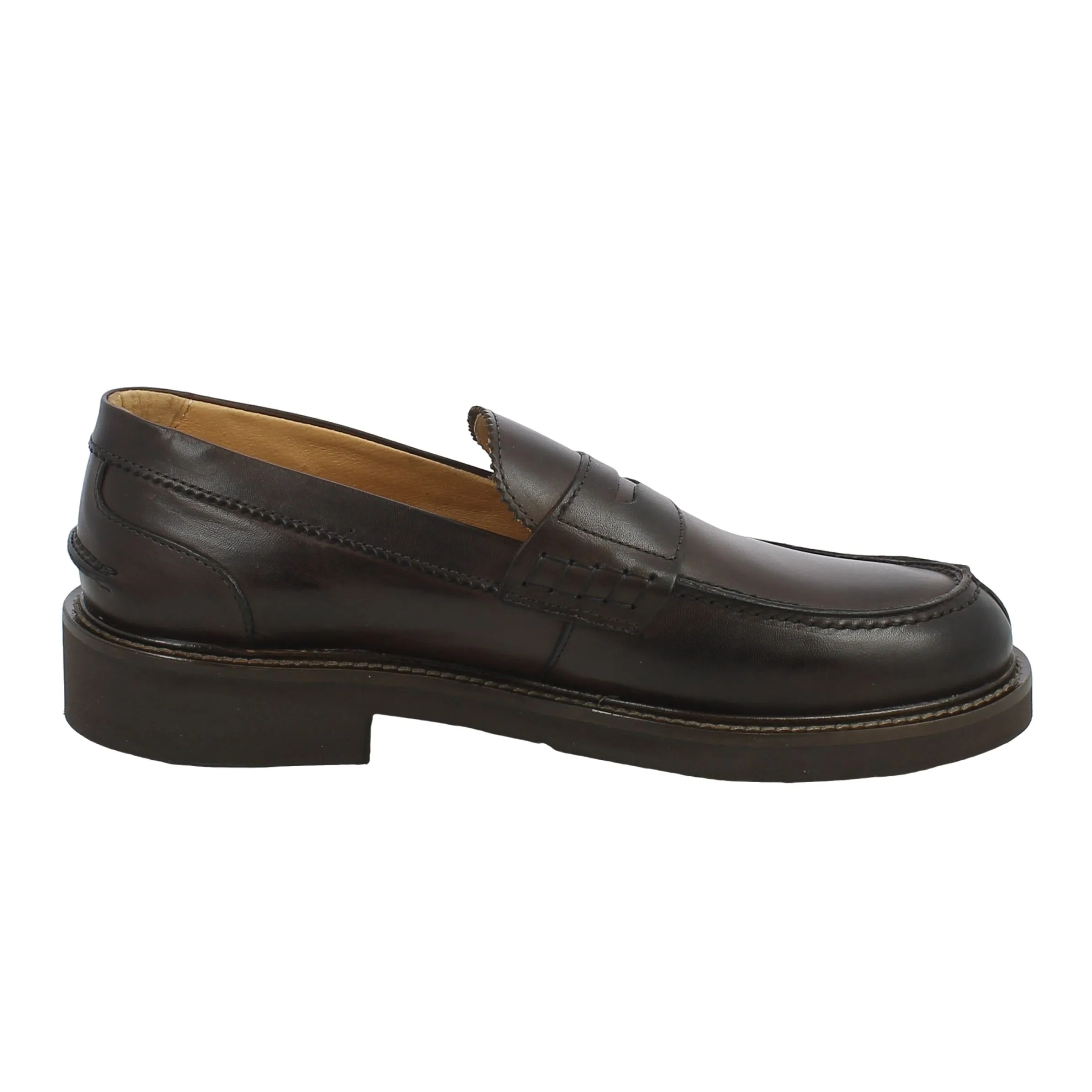 Exton  Mocassino in pelle marrone 