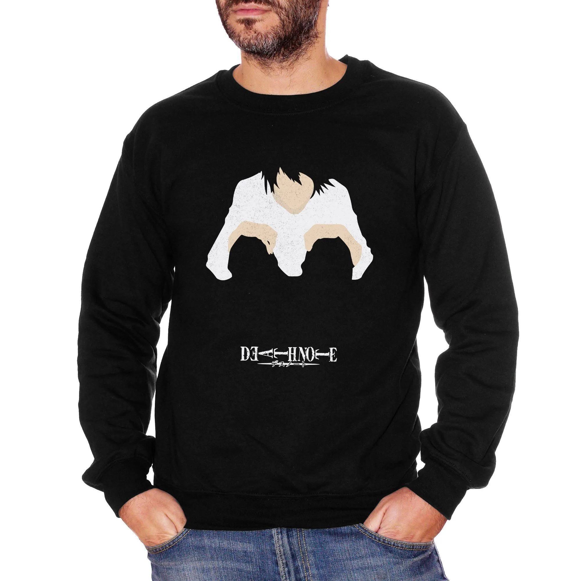Felpa Girocollo Death Note Lawliet L Elle - Cartoni Animati Giappone Anime - Cartoon Choose ur Color