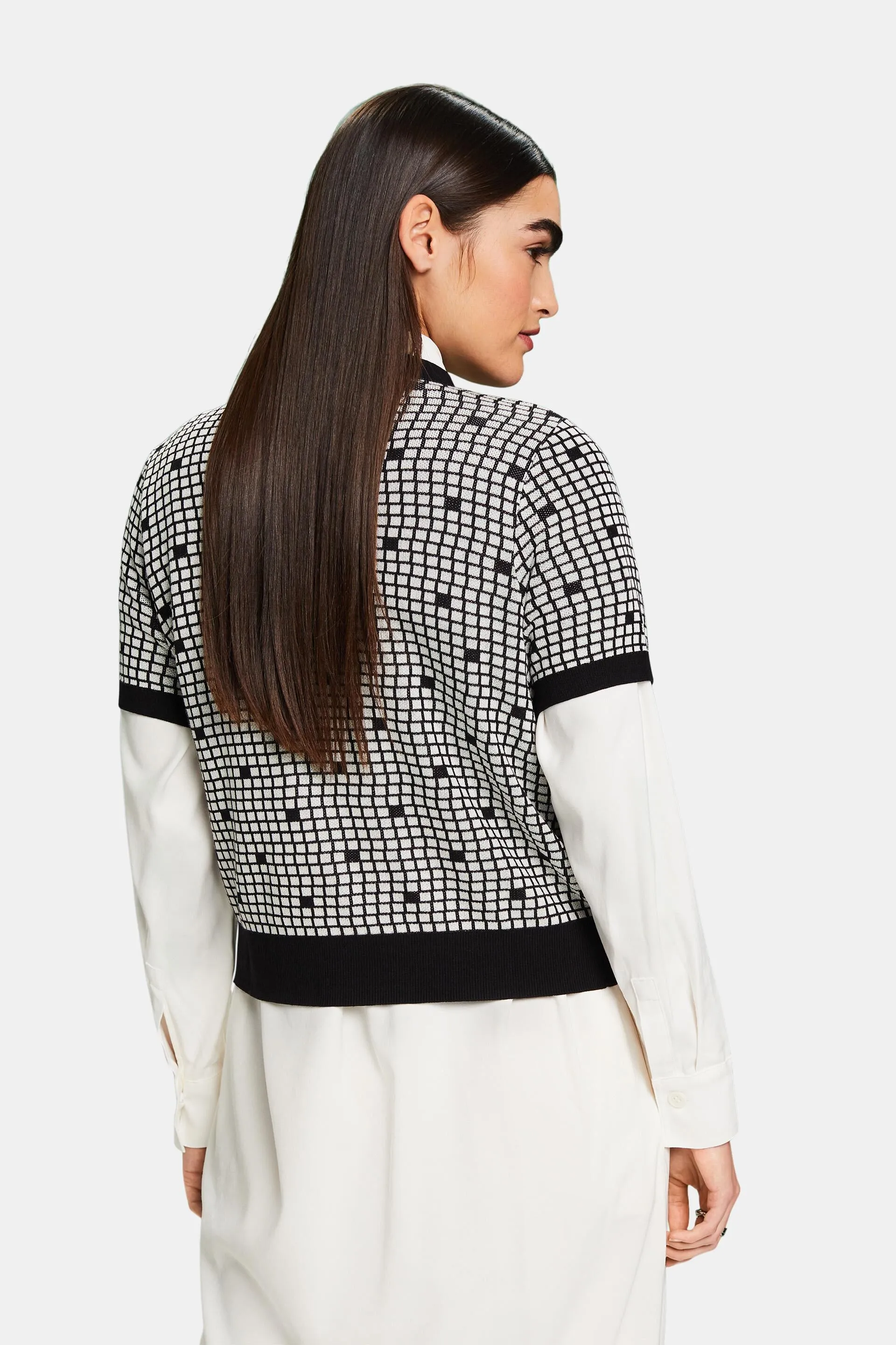 Felpa jacquard con girocollo