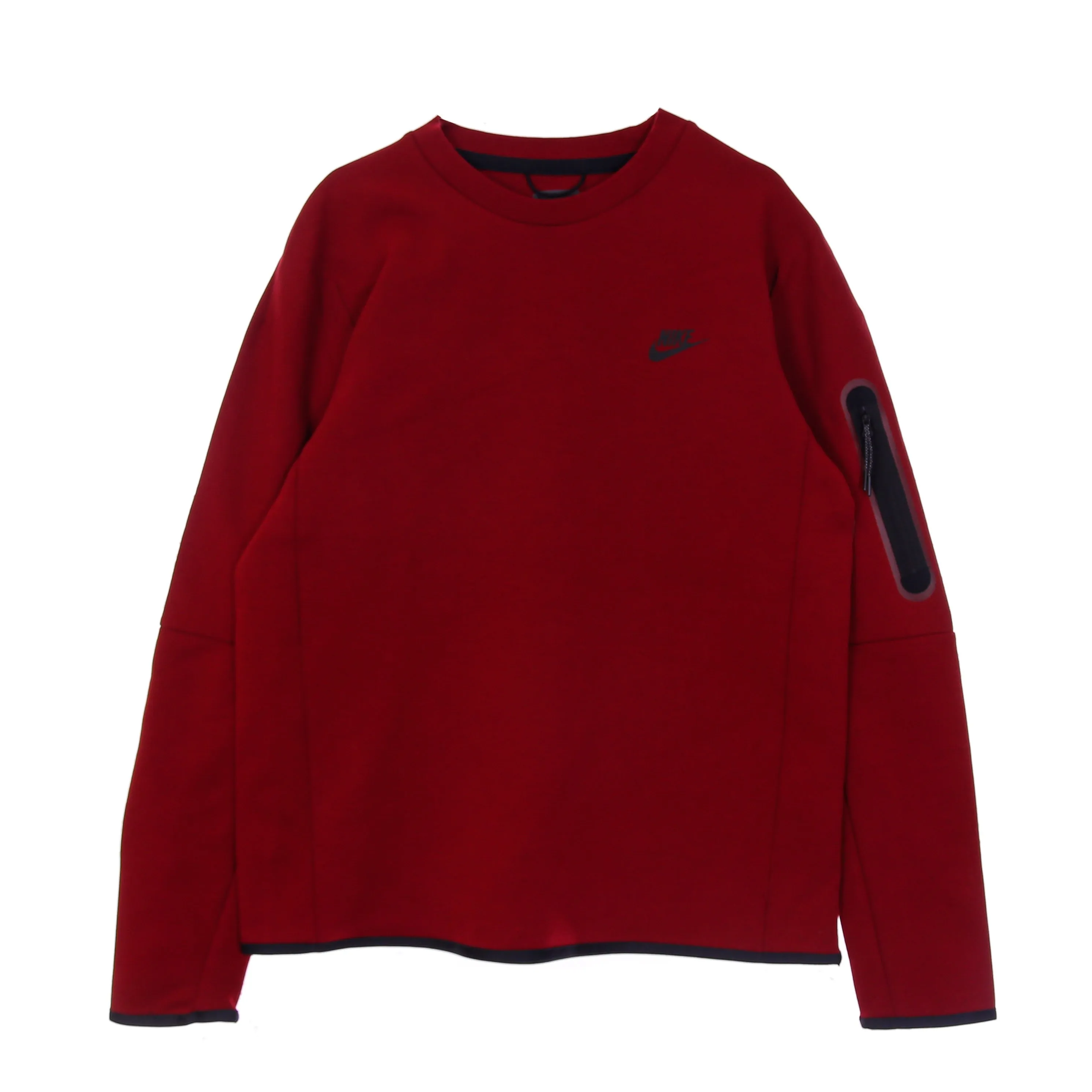 Felpa Leggera Girocollo Uomo Sportswear Tech Fleece Team Red/black