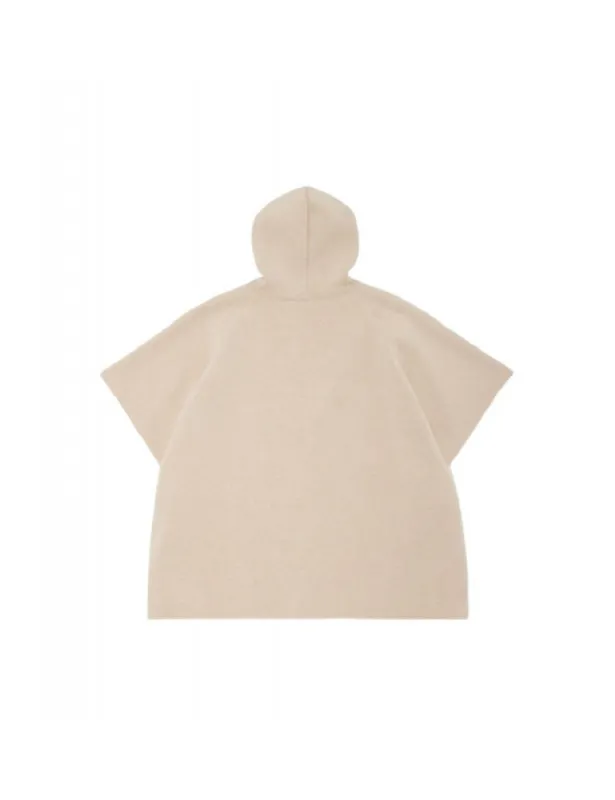 Fendi     Mantella beige con logo a intarsio FF Fendi