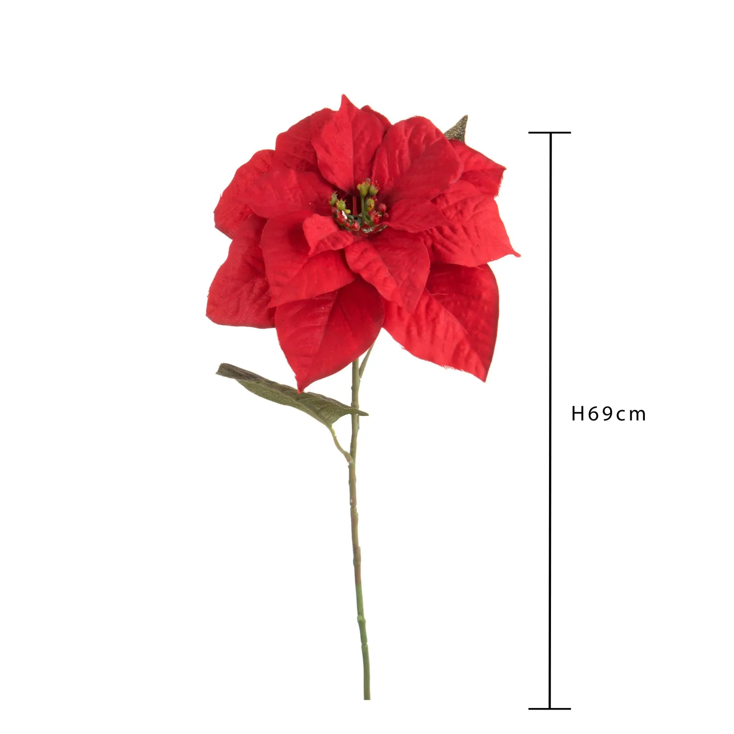 Fiore artificiale Stella di Natale rosso H 69 cm x Ø 27 cm