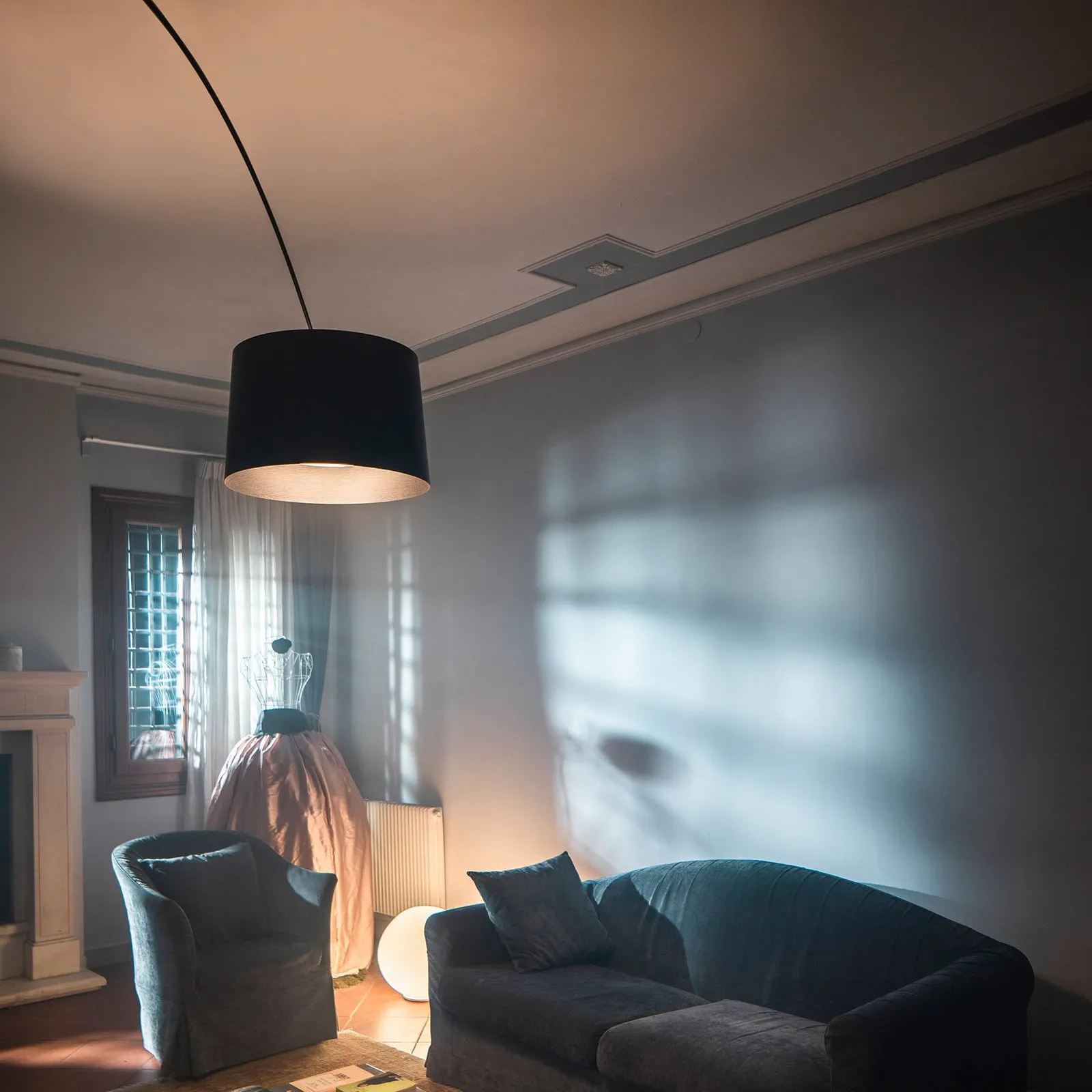 Foscarini Twiggy Elle piantana LED, nero