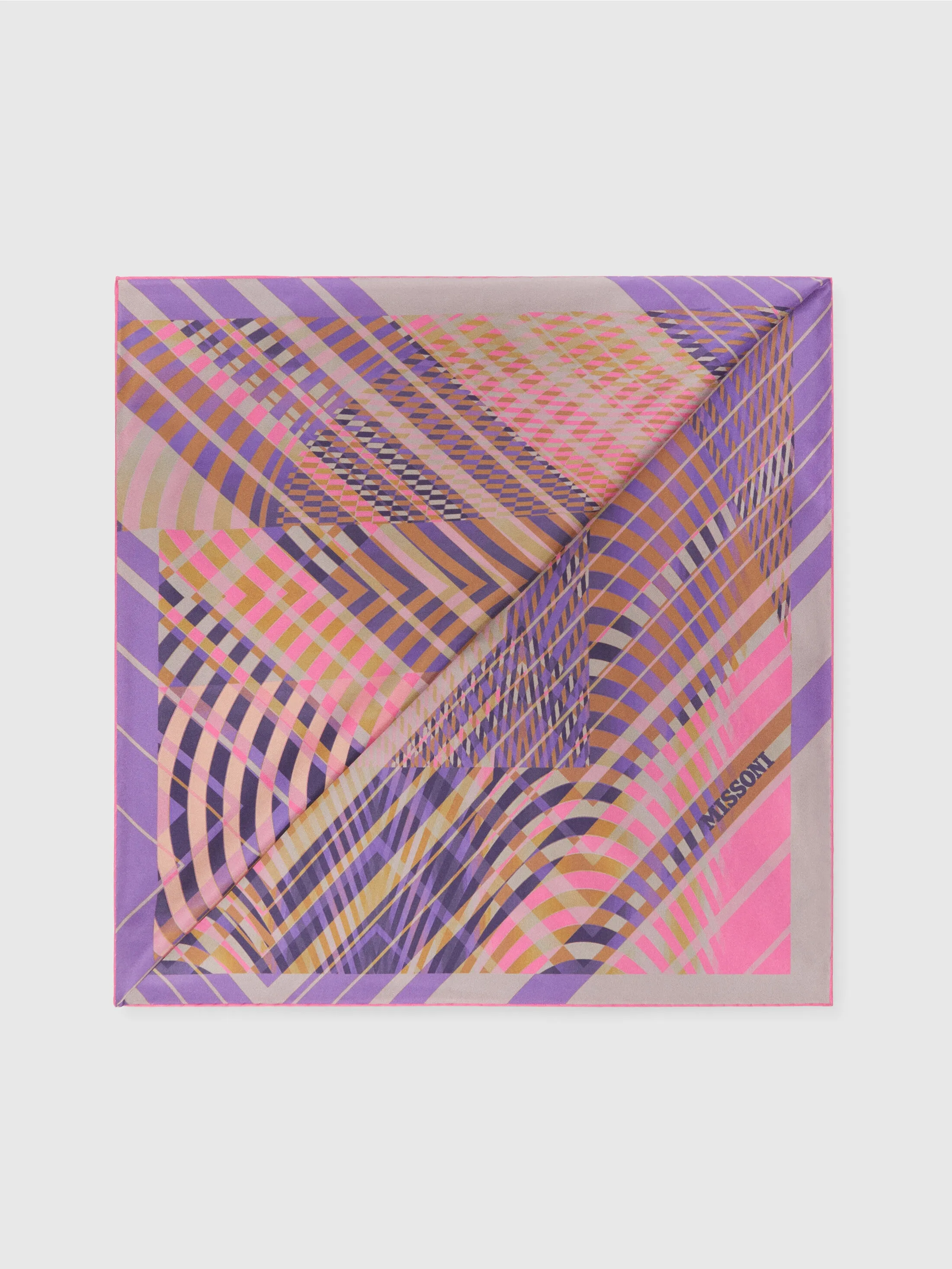 Foulard in seta stampa geometrica