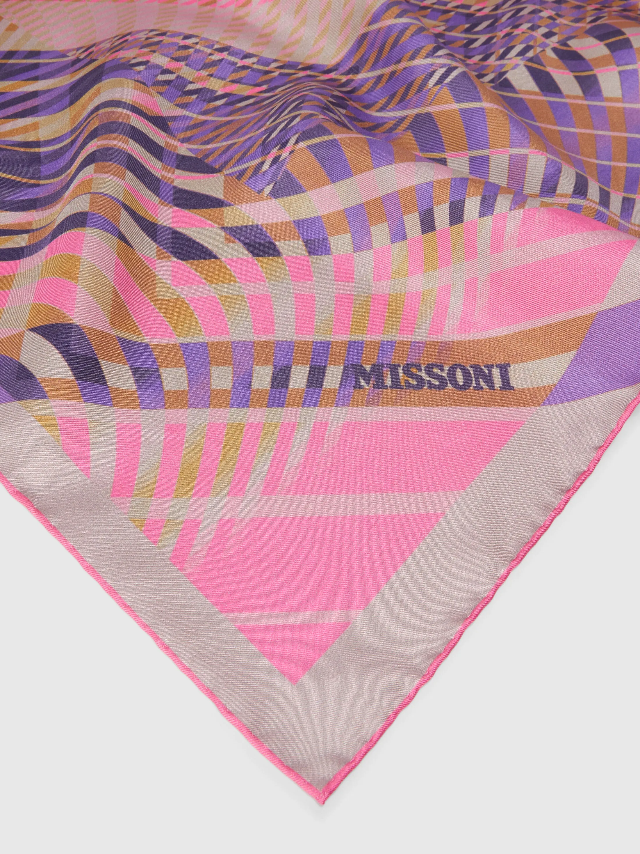Foulard in seta stampa geometrica