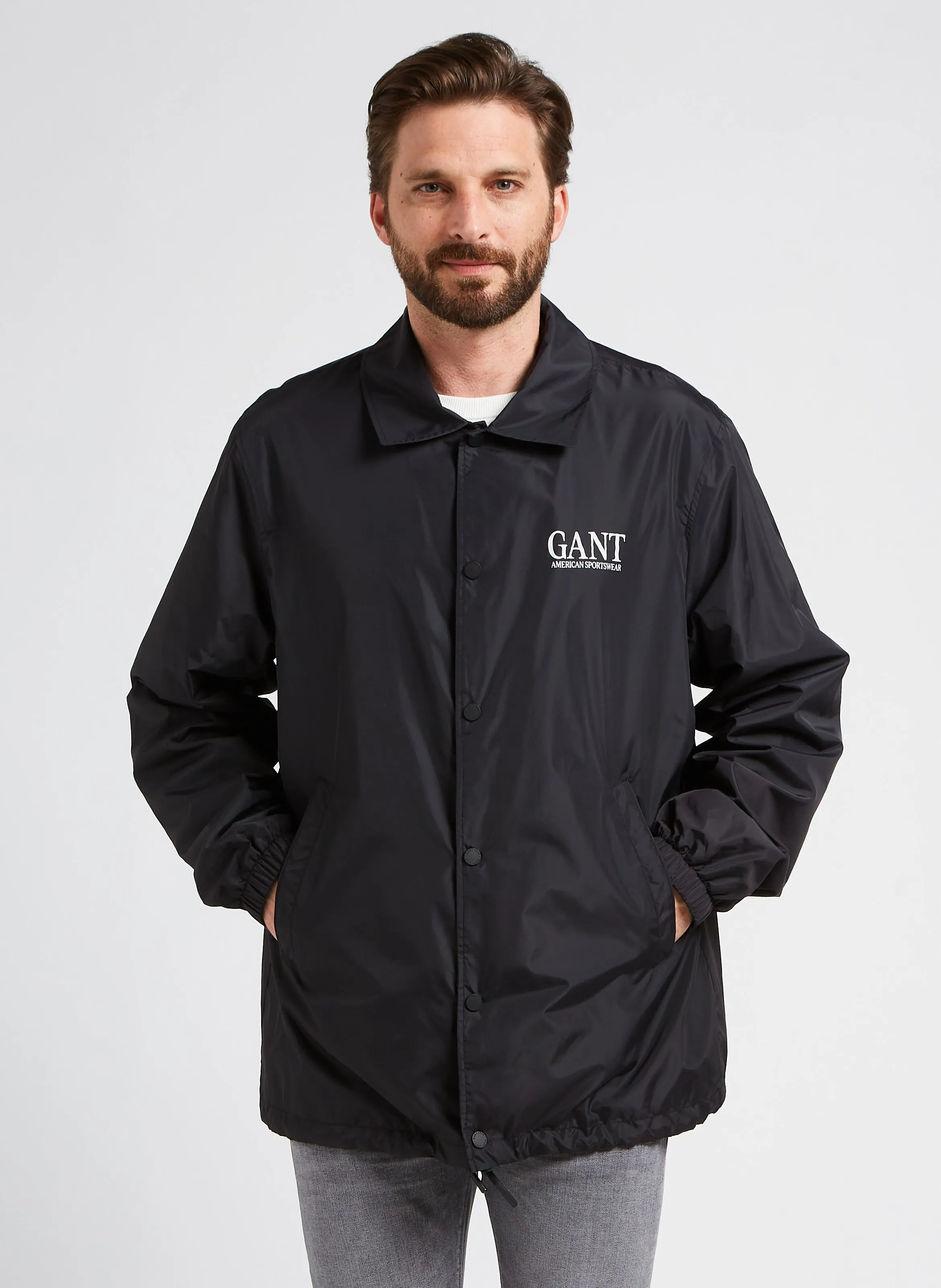  GANT   Giacca a vento impermeabile con collo classico | Nero