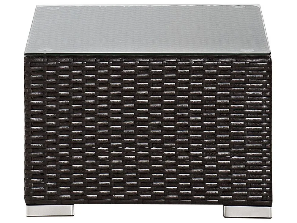 Garden Lounge Set with Table 8 Seater XXL Right Hand Modular PE Rattan Dark Brown