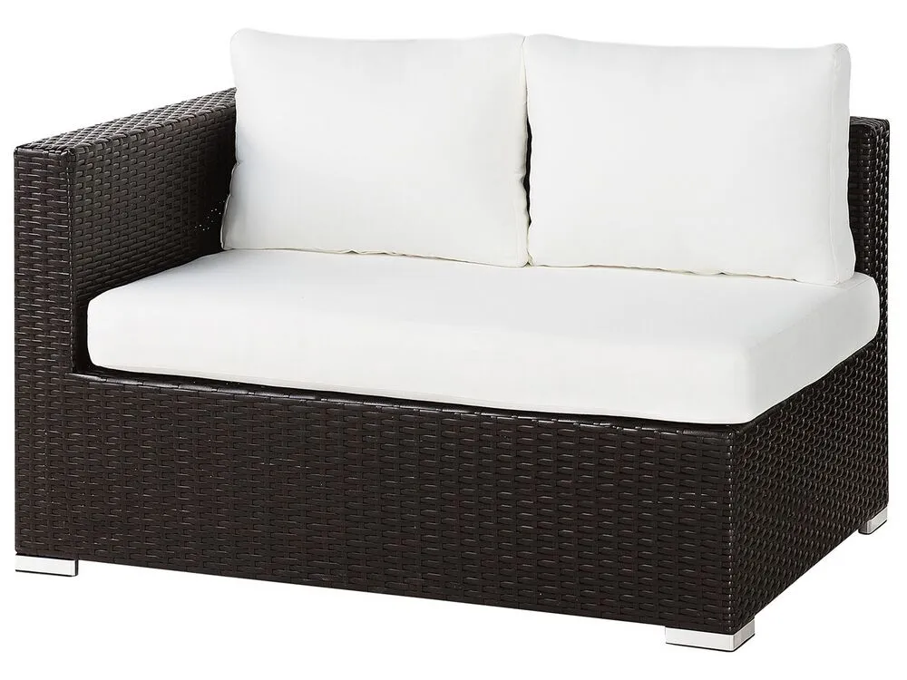 Garden Lounge Set with Table 8 Seater XXL Right Hand Modular PE Rattan Dark Brown