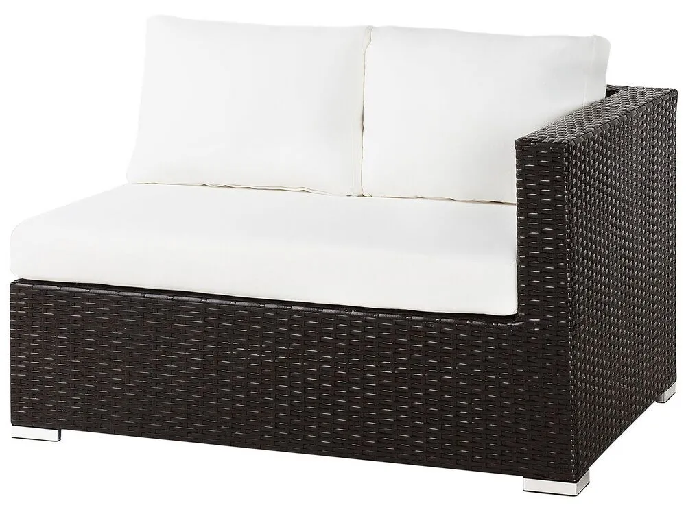 Garden Lounge Set with Table 8 Seater XXL Right Hand Modular PE Rattan Dark Brown