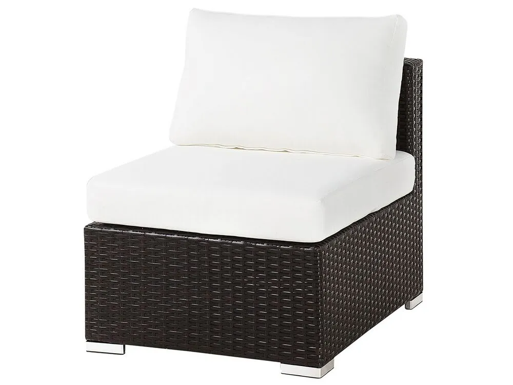 Garden Lounge Set with Table 8 Seater XXL Right Hand Modular PE Rattan Dark Brown