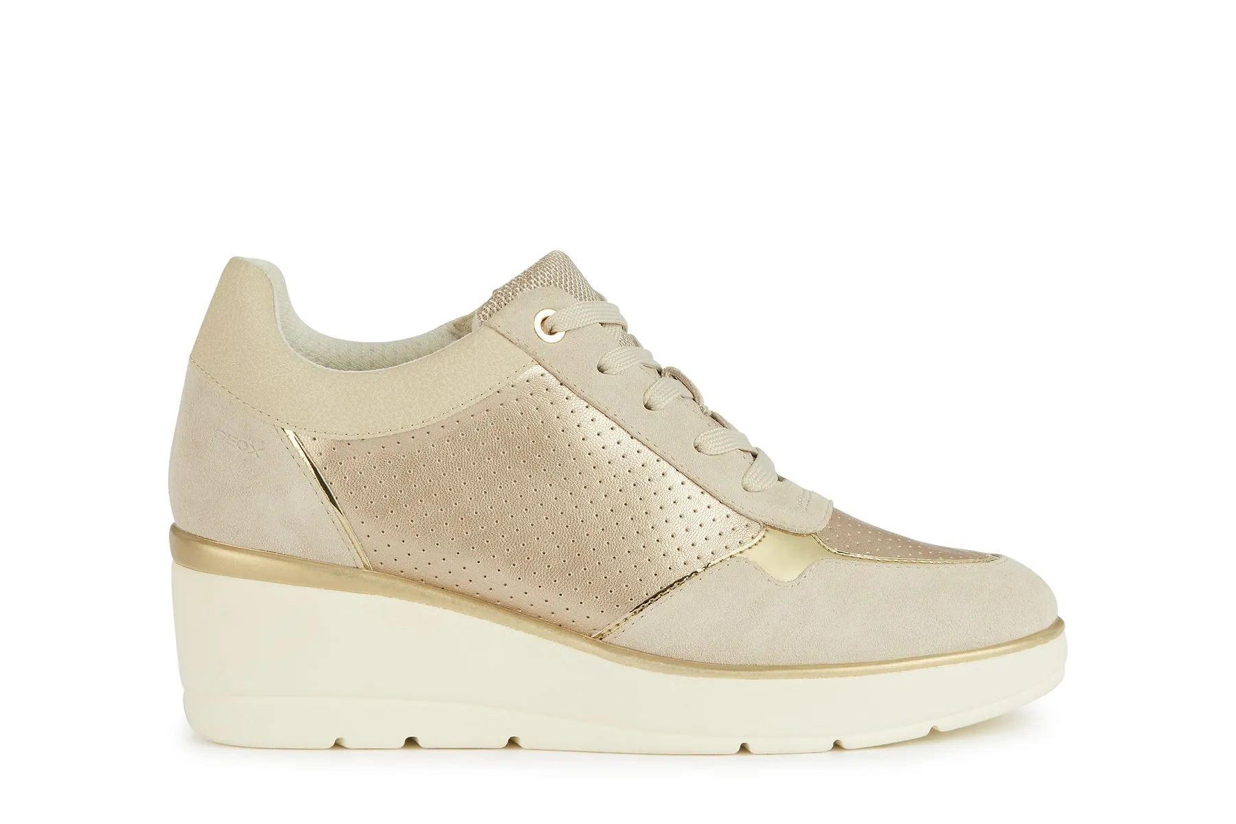 GEOX Sneaker Con Zeppa Donna - D25RAA0AJ22 Champagne/Beige Chiaro  