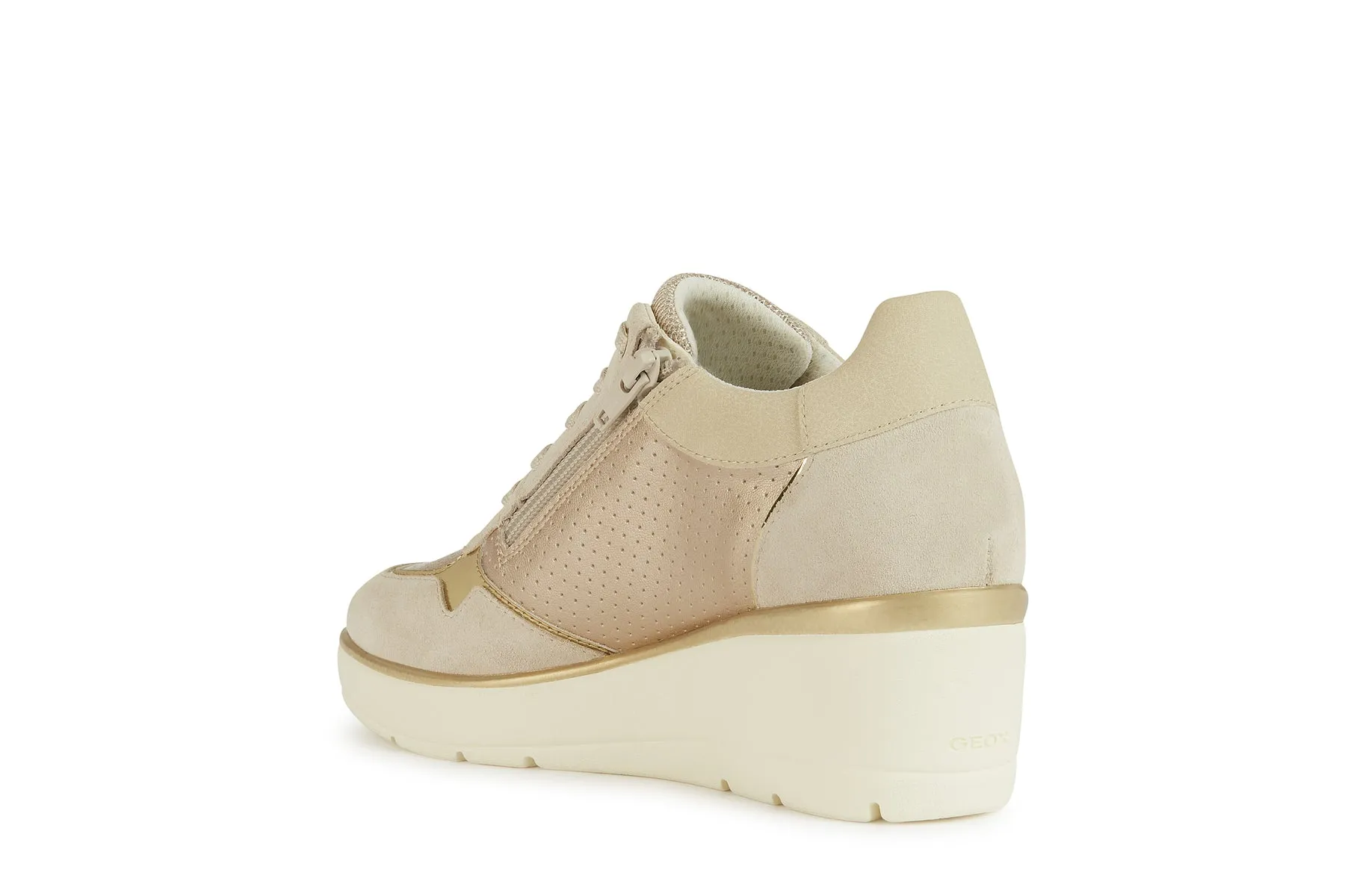 GEOX Sneaker Con Zeppa Donna - D25RAA0AJ22 Champagne/Beige Chiaro  