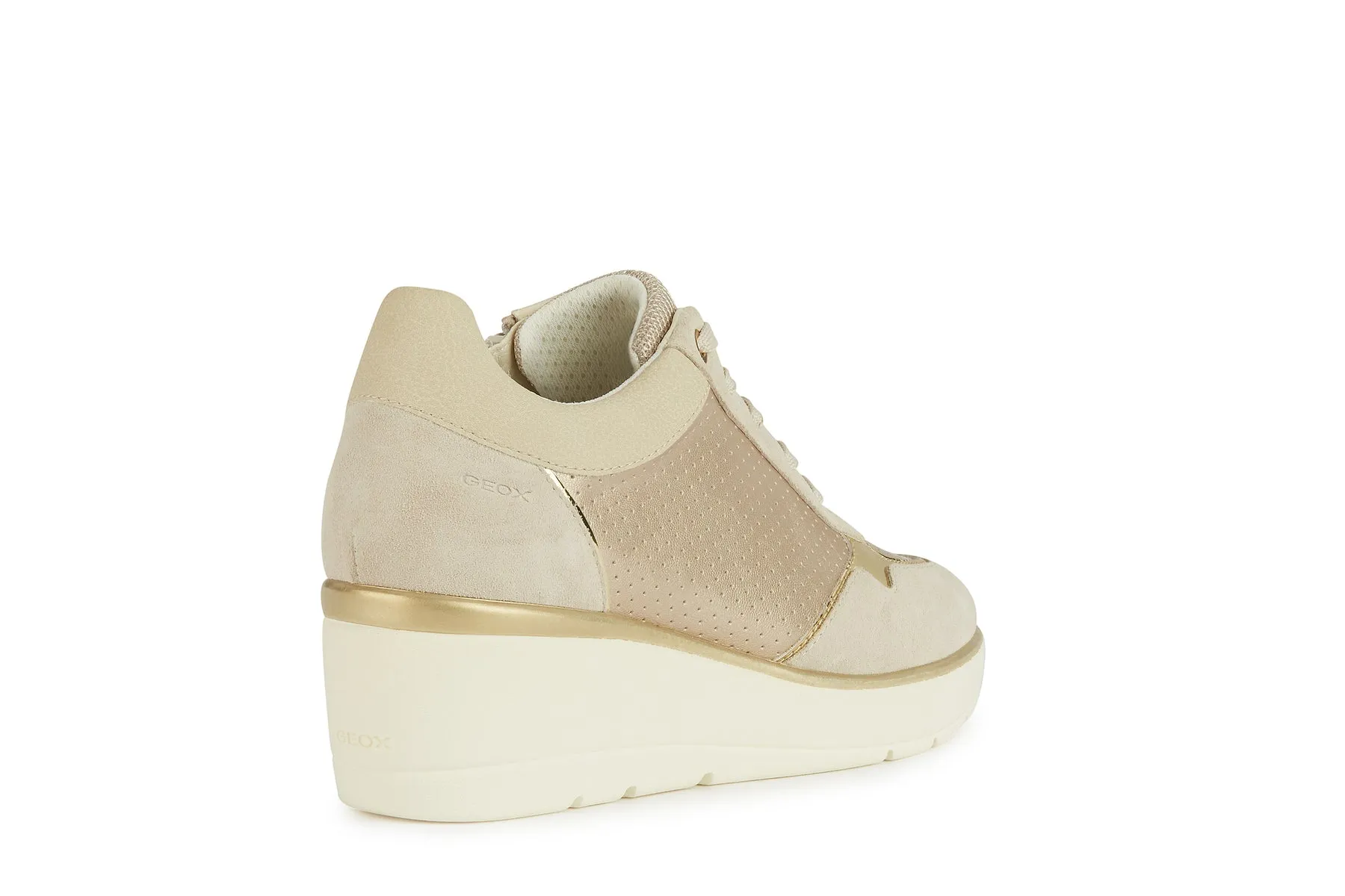 GEOX Sneaker Con Zeppa Donna - D25RAA0AJ22 Champagne/Beige Chiaro  