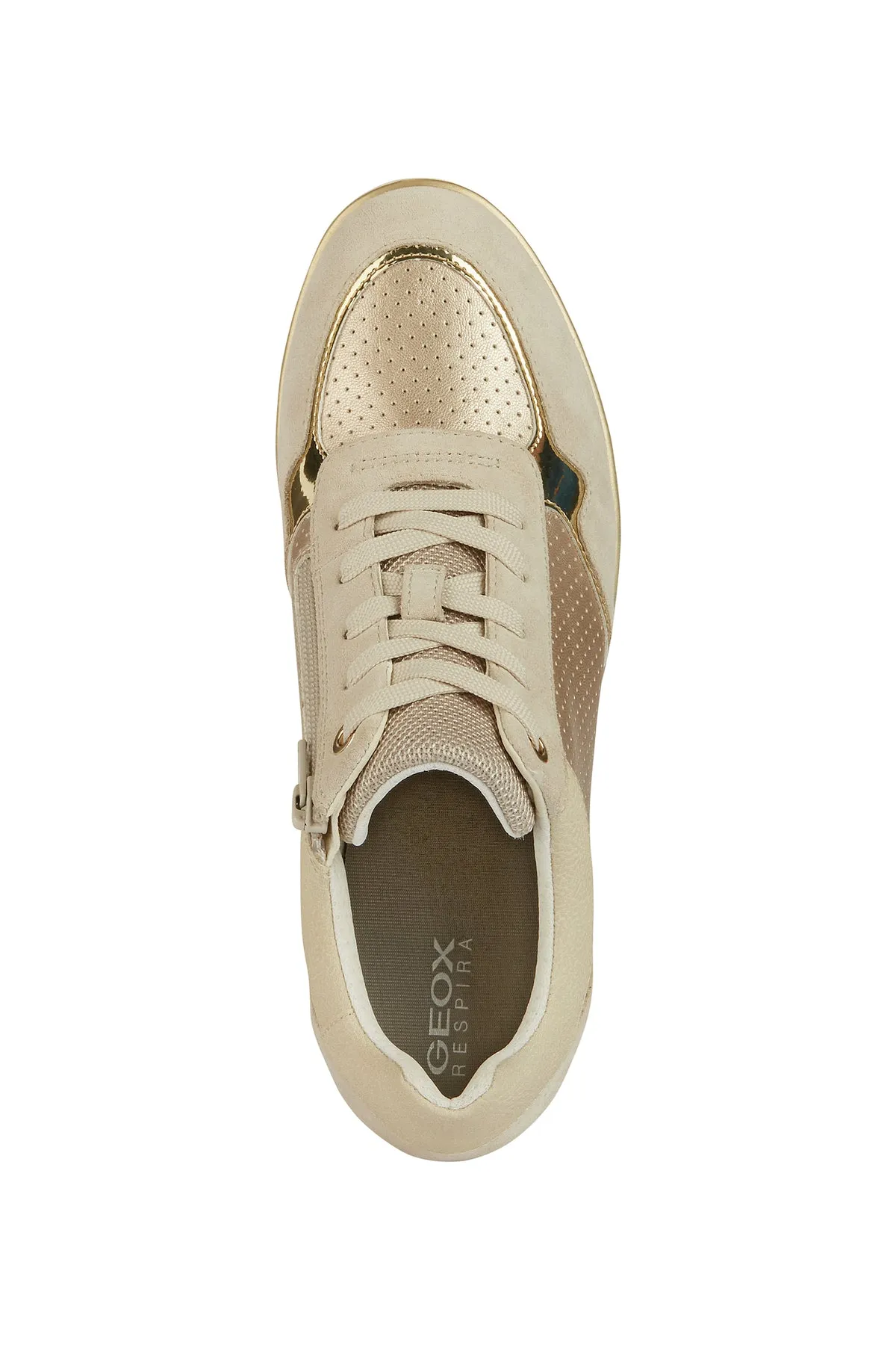 GEOX Sneaker Con Zeppa Donna - D25RAA0AJ22 Champagne/Beige Chiaro  