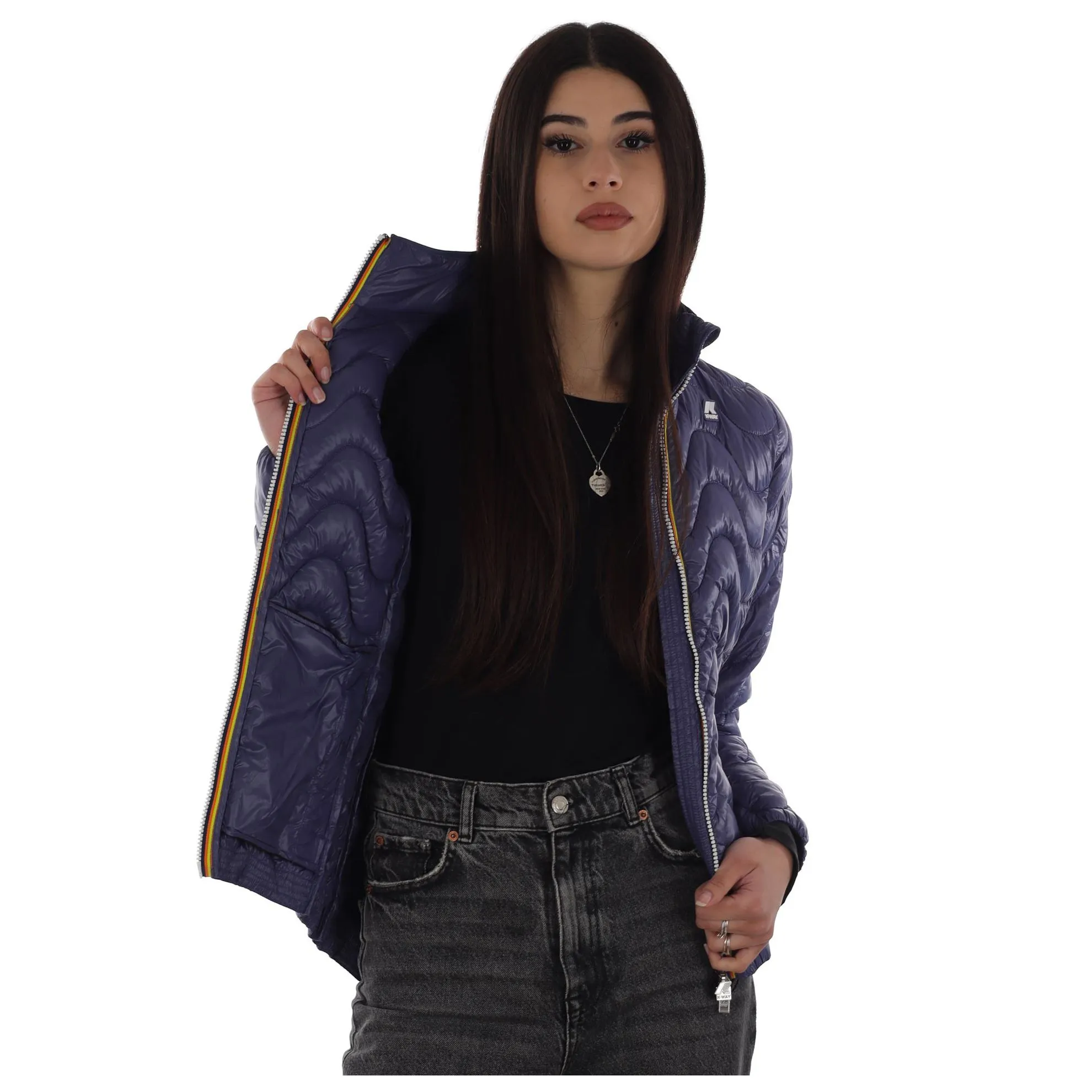Giacca corta violette eco warm
