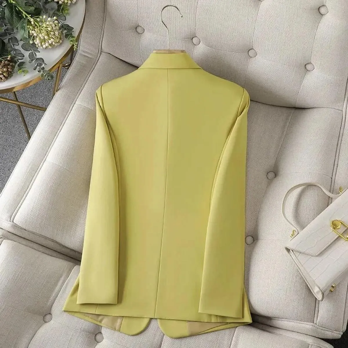 Giacca da donna a maniche lunghe di alta qualità Giacca da donna sottile con bottone singolo Giacca da lavoro da donna Cappotto