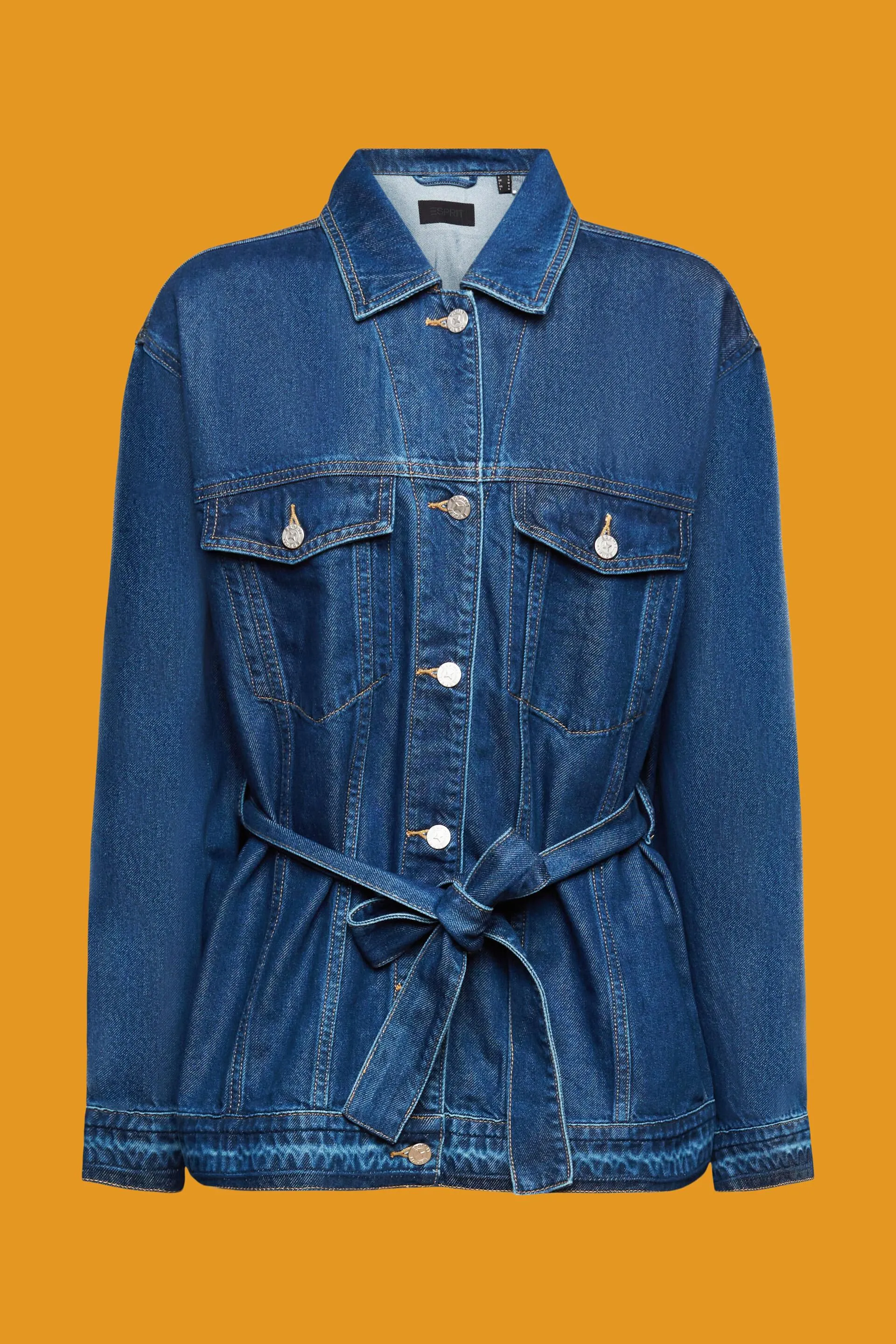 Giacca in denim con cintura da annodare