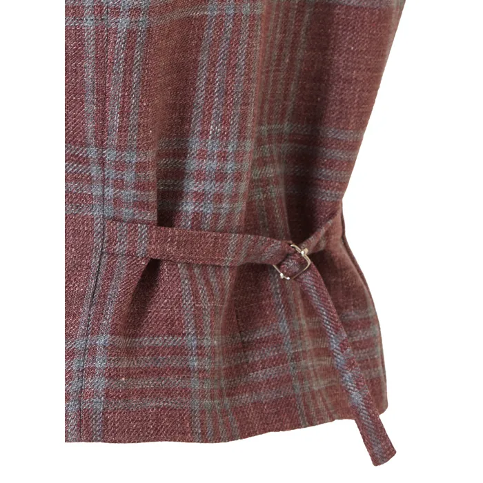 Gilet Henk ter Horst a scacchi Rosso scuro