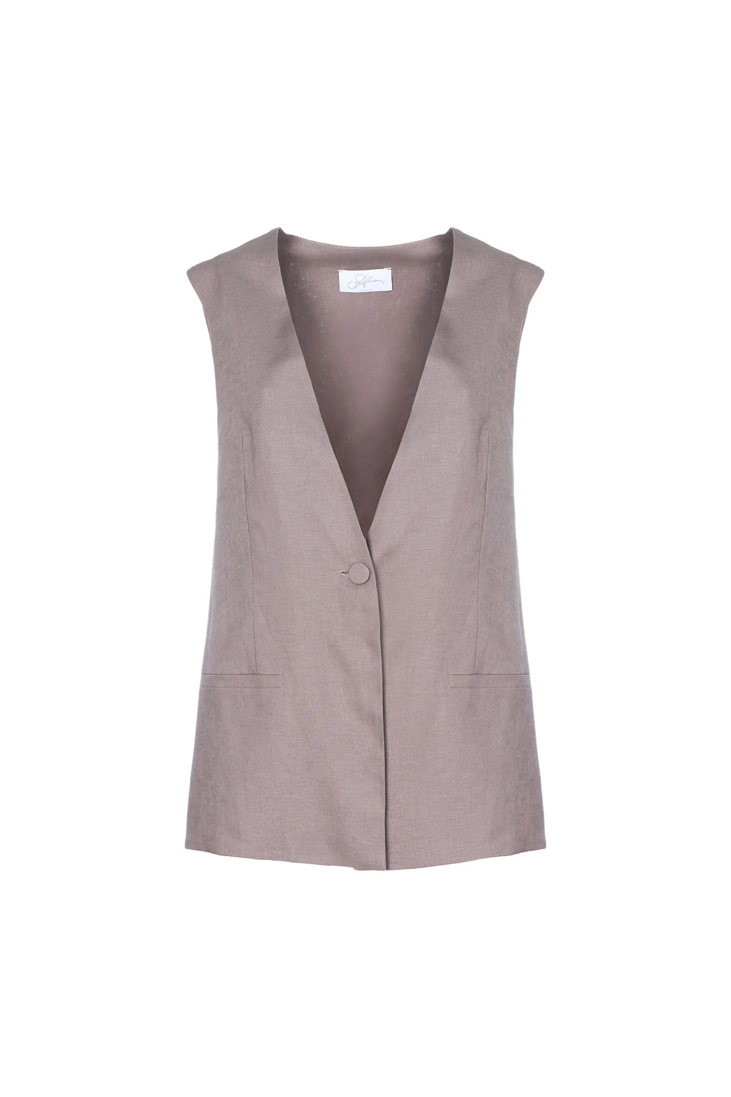 GILET OVER TELA M/LINO TU