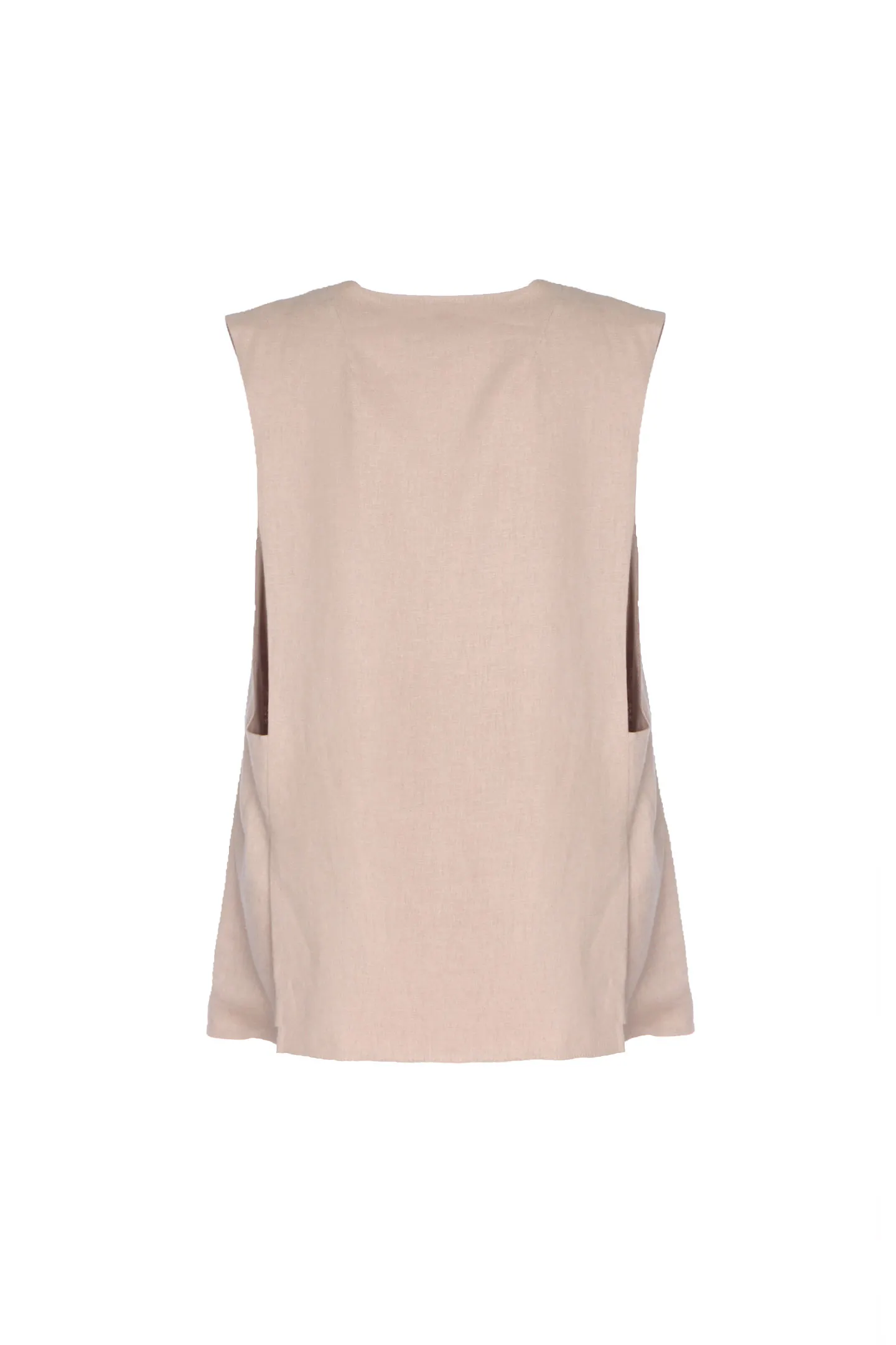 GILET OVER TELA M/LINO TU