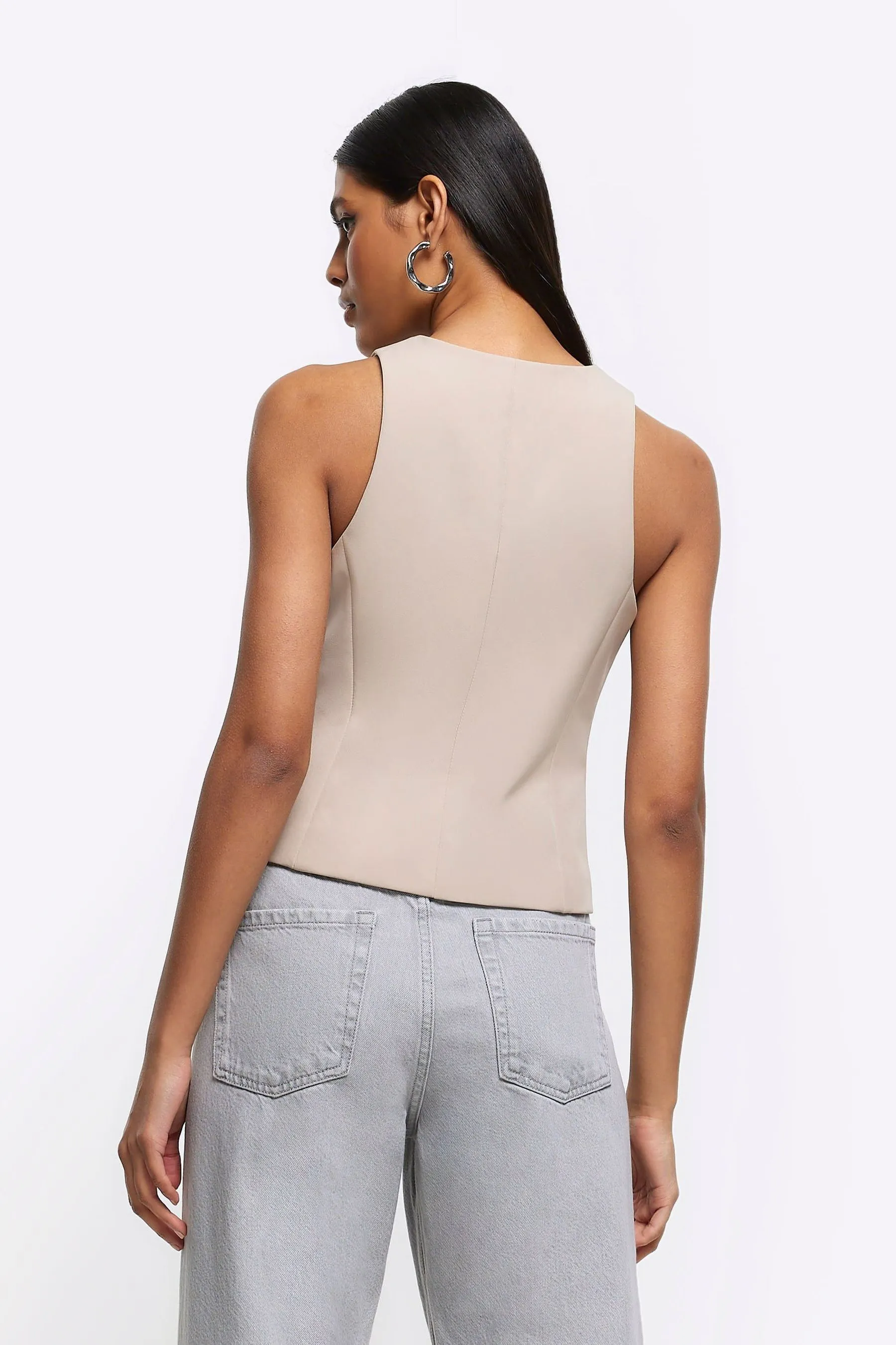 Gilet River Island con bottoni sul davanti