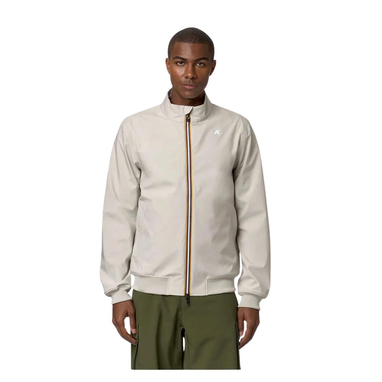 Giubbino Uomo K-Way Arsene Bonded Jersey Beige Chiaro
