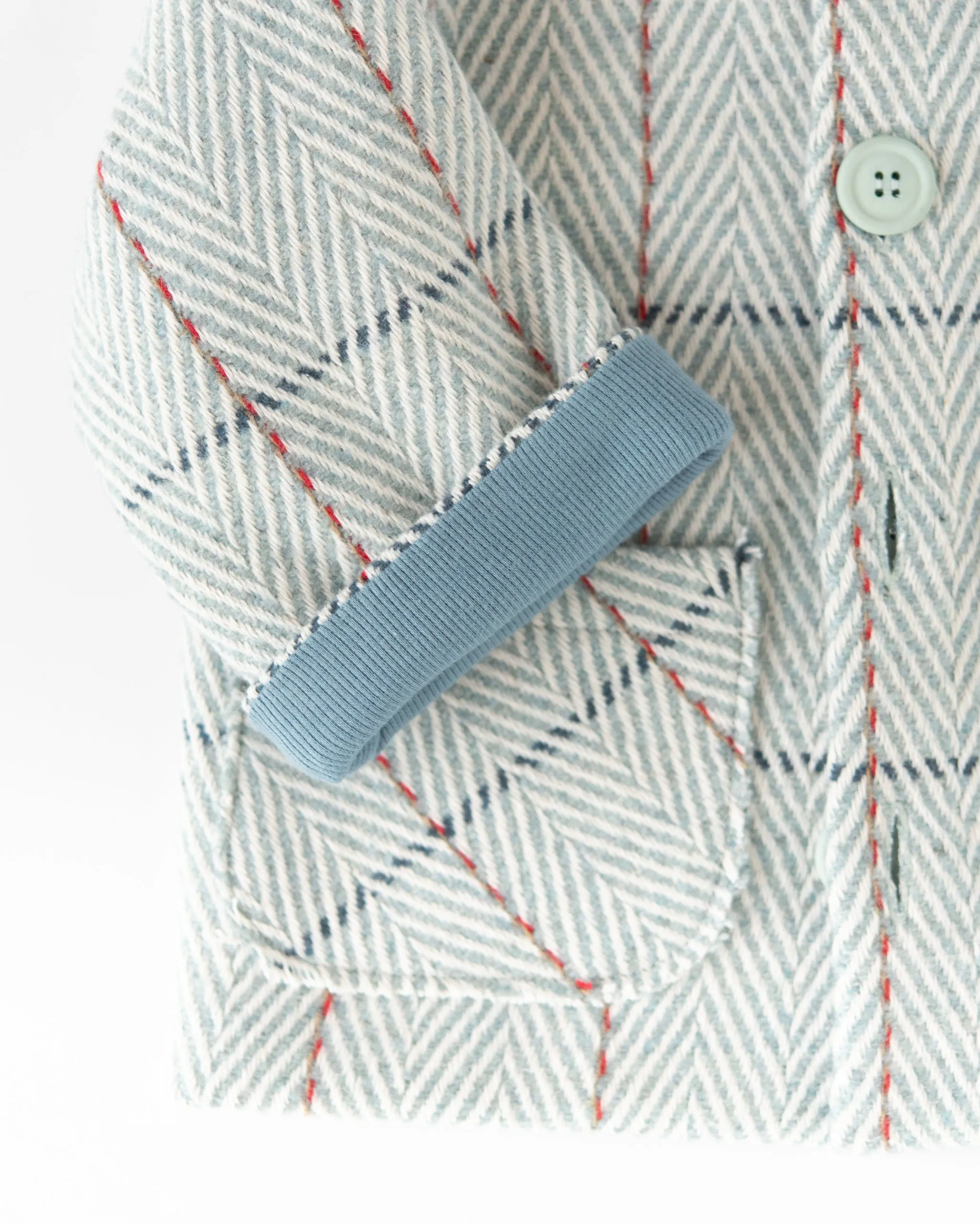 GIULIO CAPPOTTO lana spigato blu