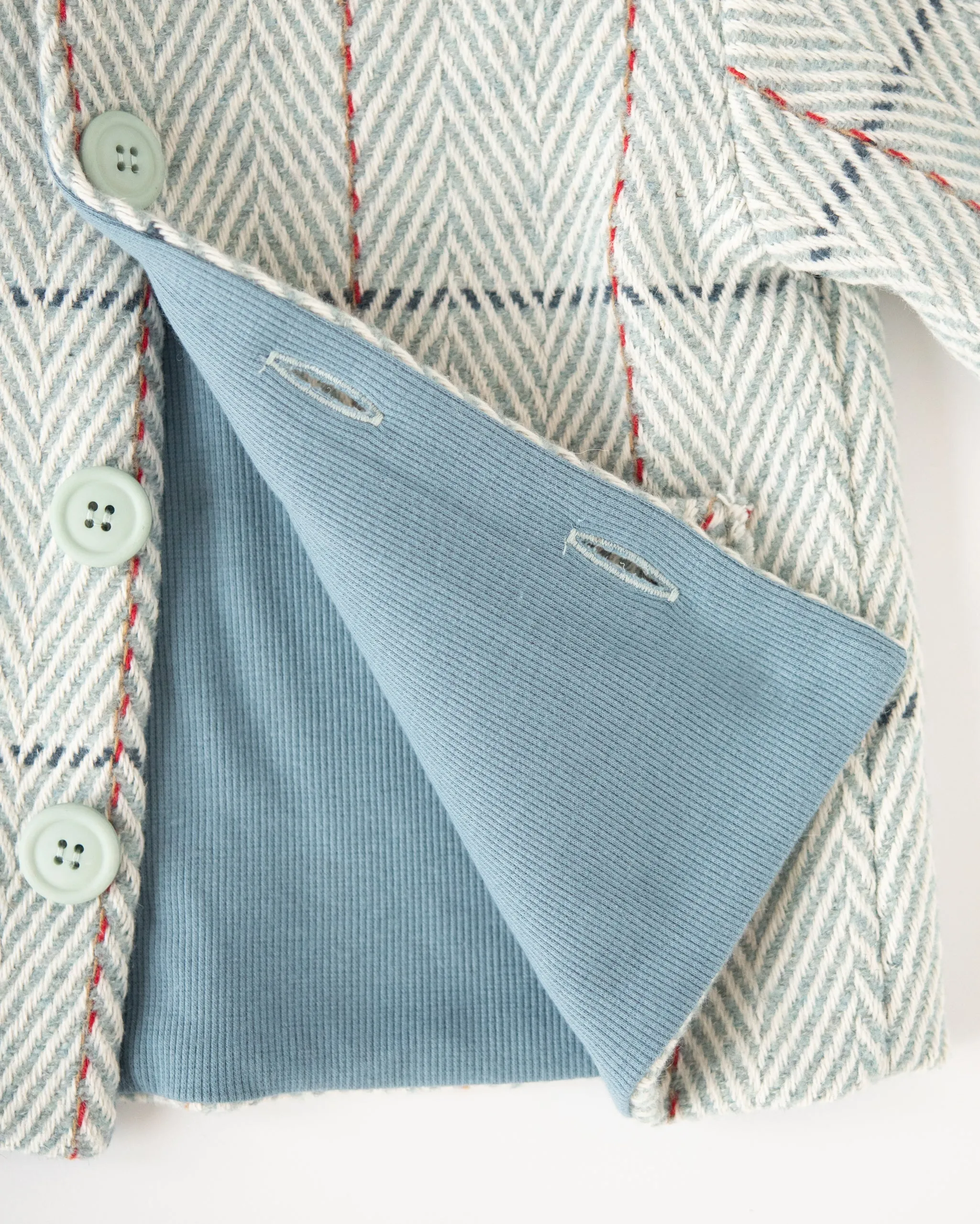GIULIO CAPPOTTO lana spigato blu