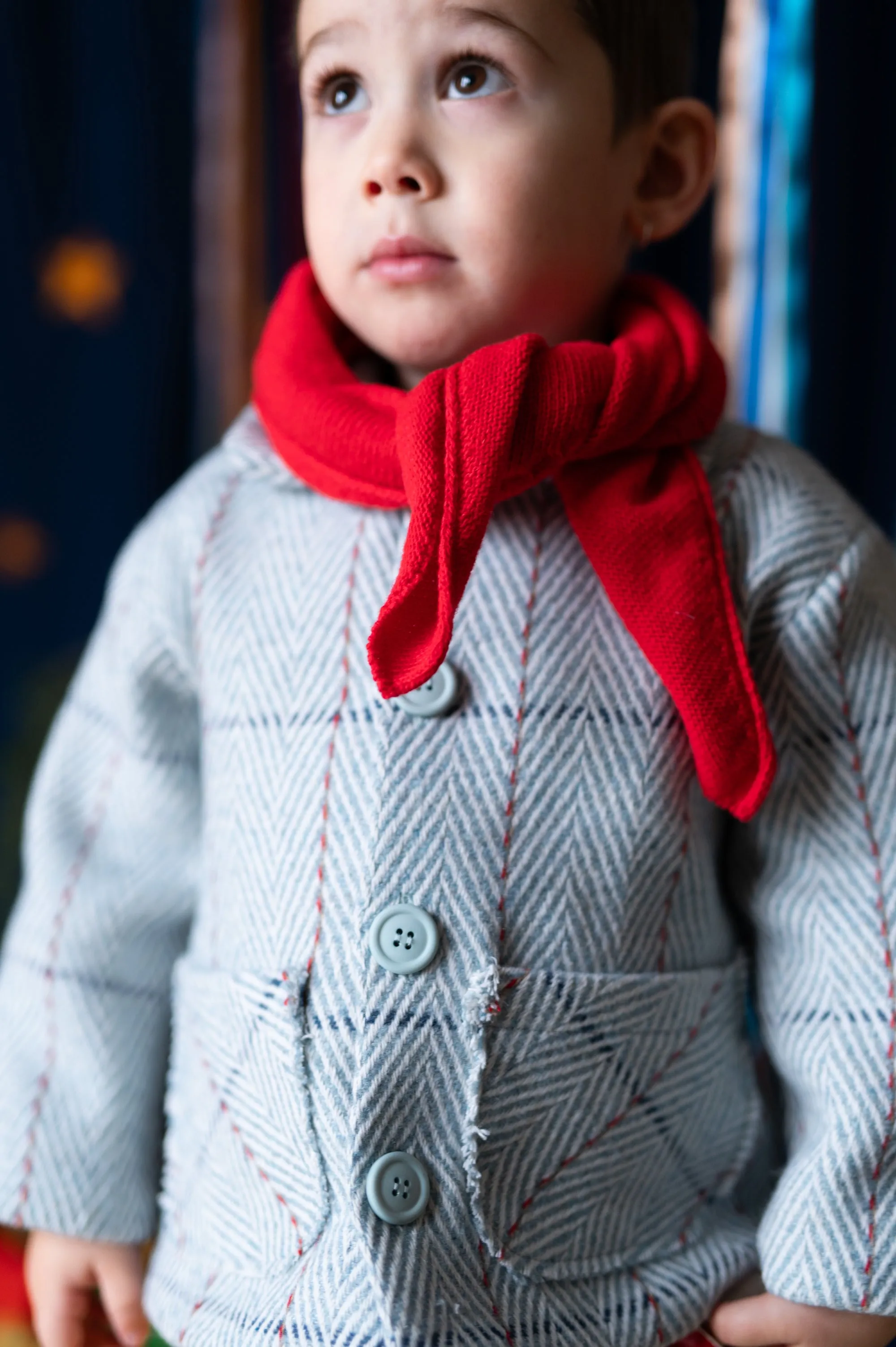 GIULIO CAPPOTTO lana spigato blu