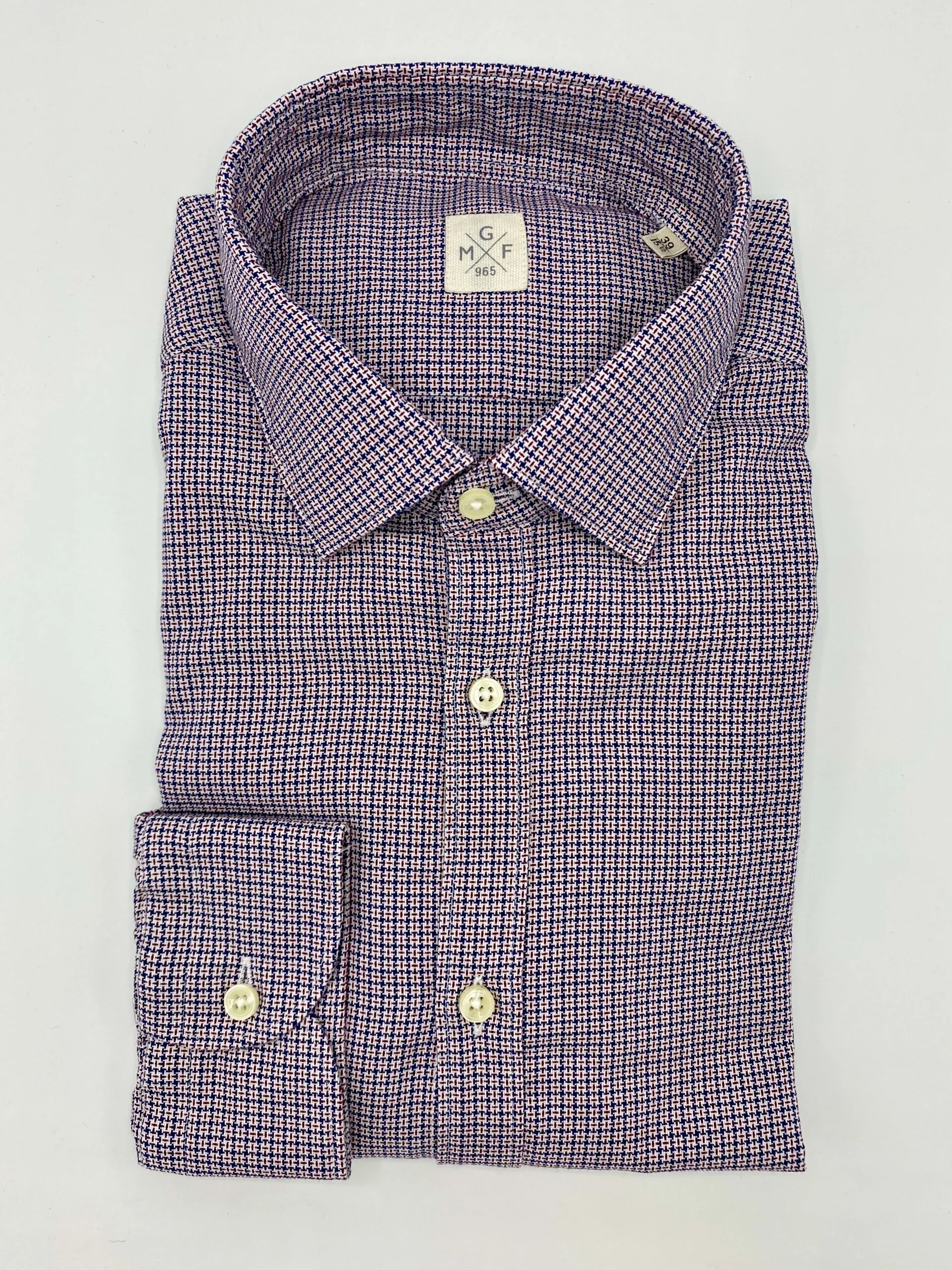 GMF965 camicia slim lavorazione blu rosso