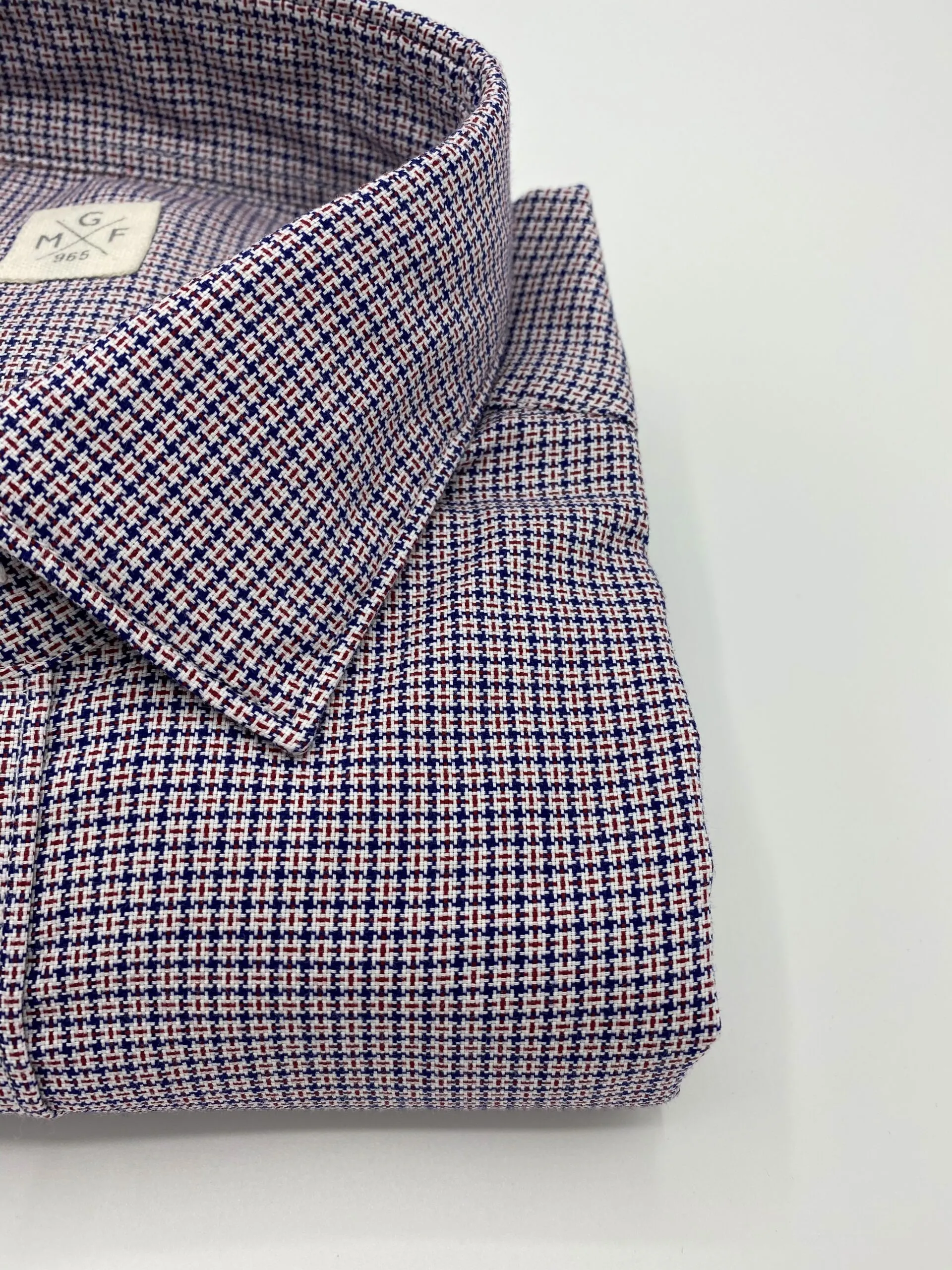 GMF965 camicia slim lavorazione blu rosso