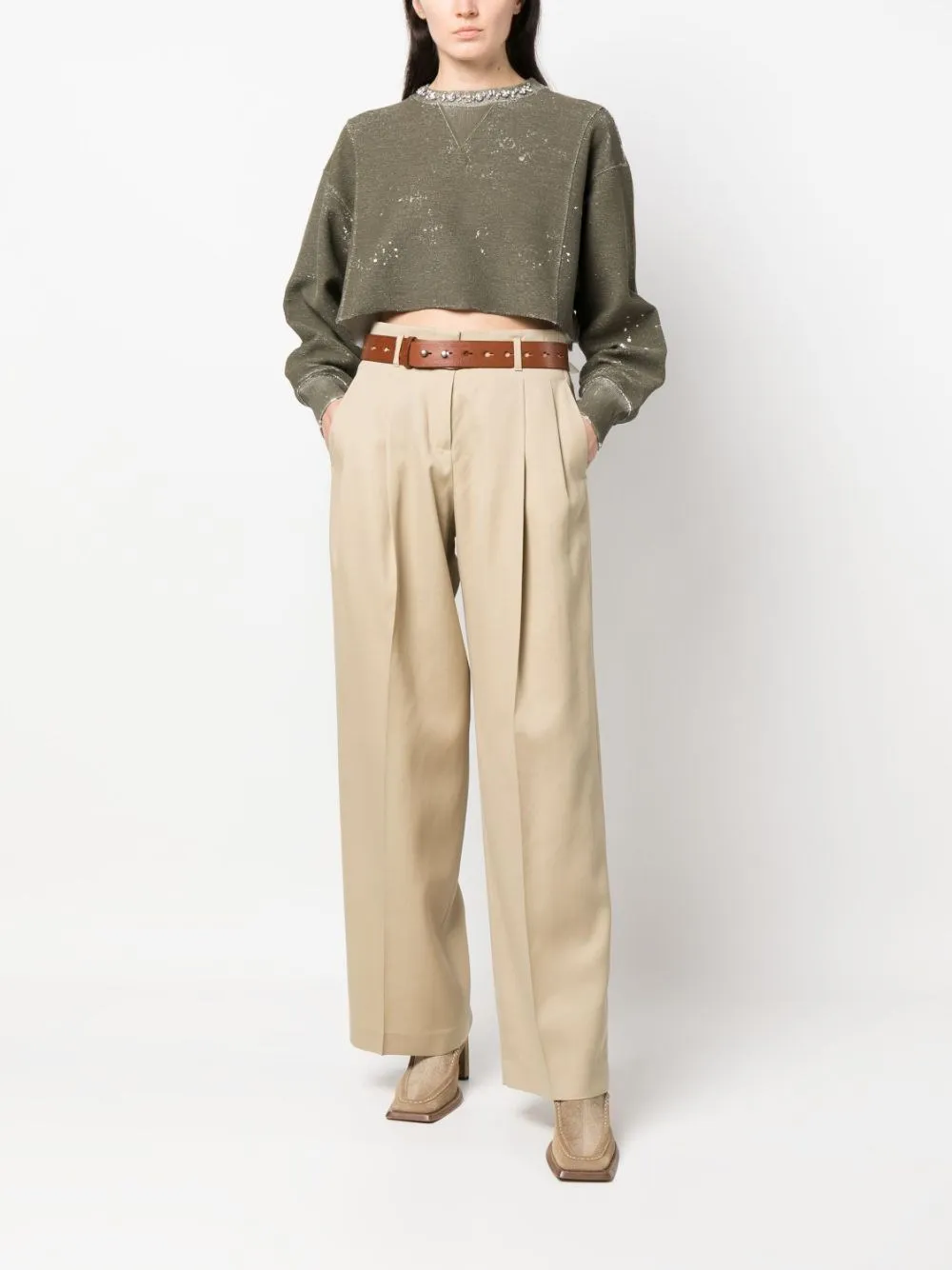   Golden Goose  Pantalone largo con pince  