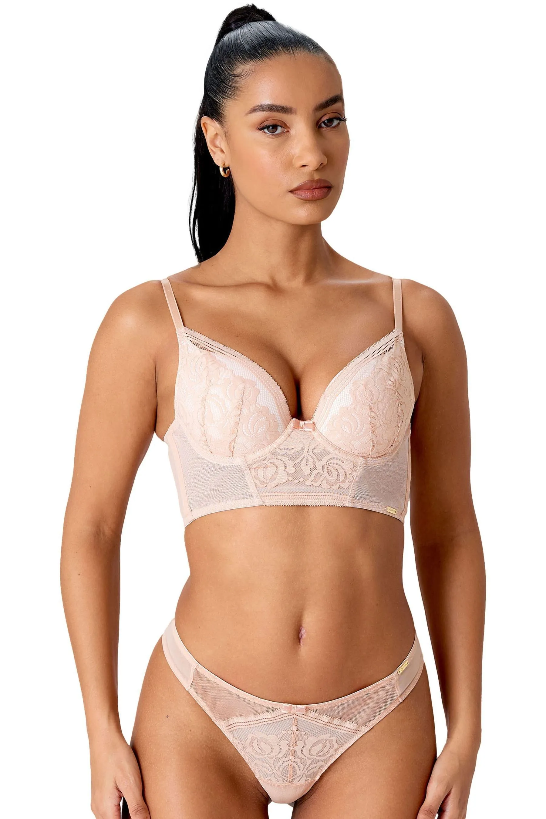 Gossard Encore - Maglia lunga imbottita color carne - Reggiseno: